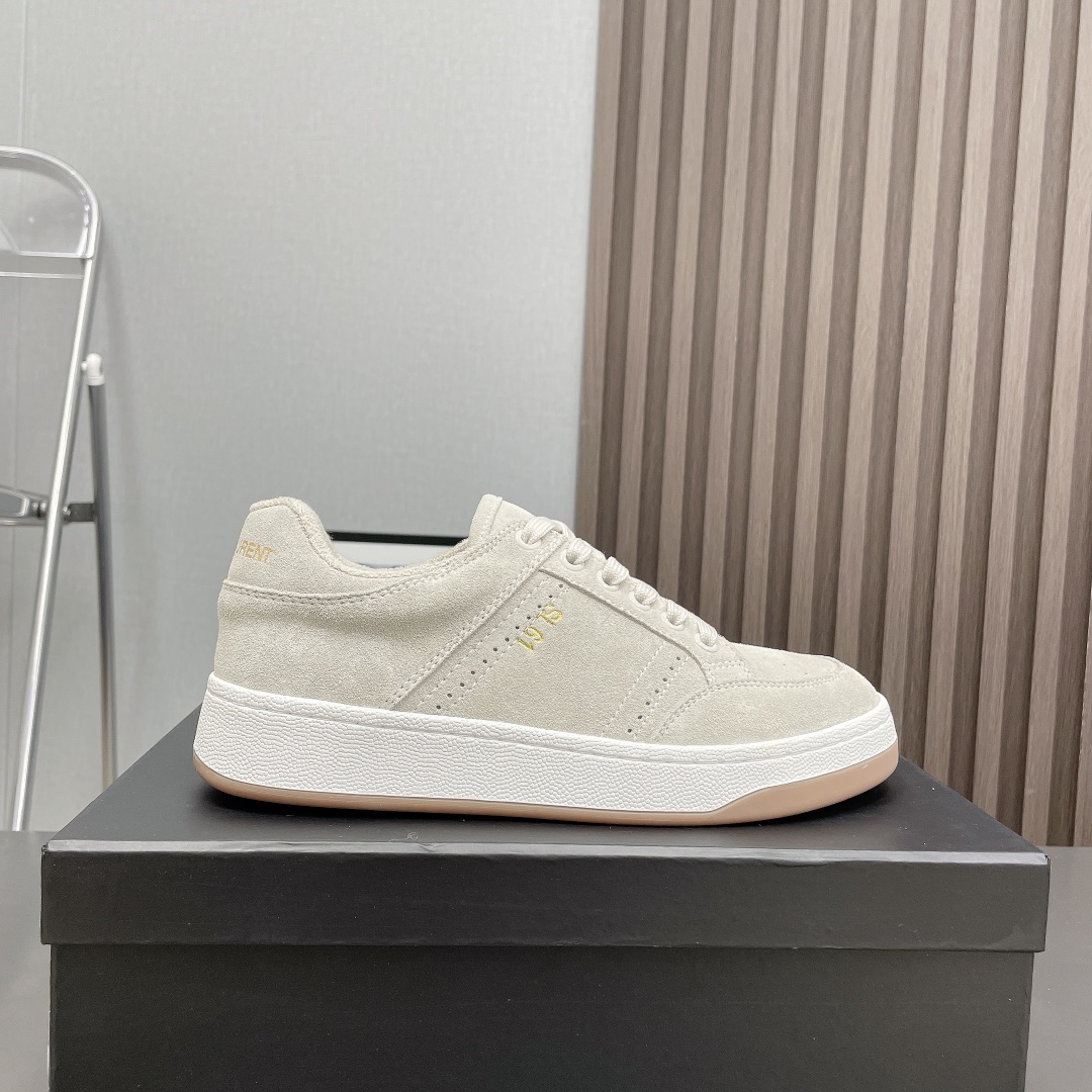 YSL SL61 Low-Top Sneakers Beige