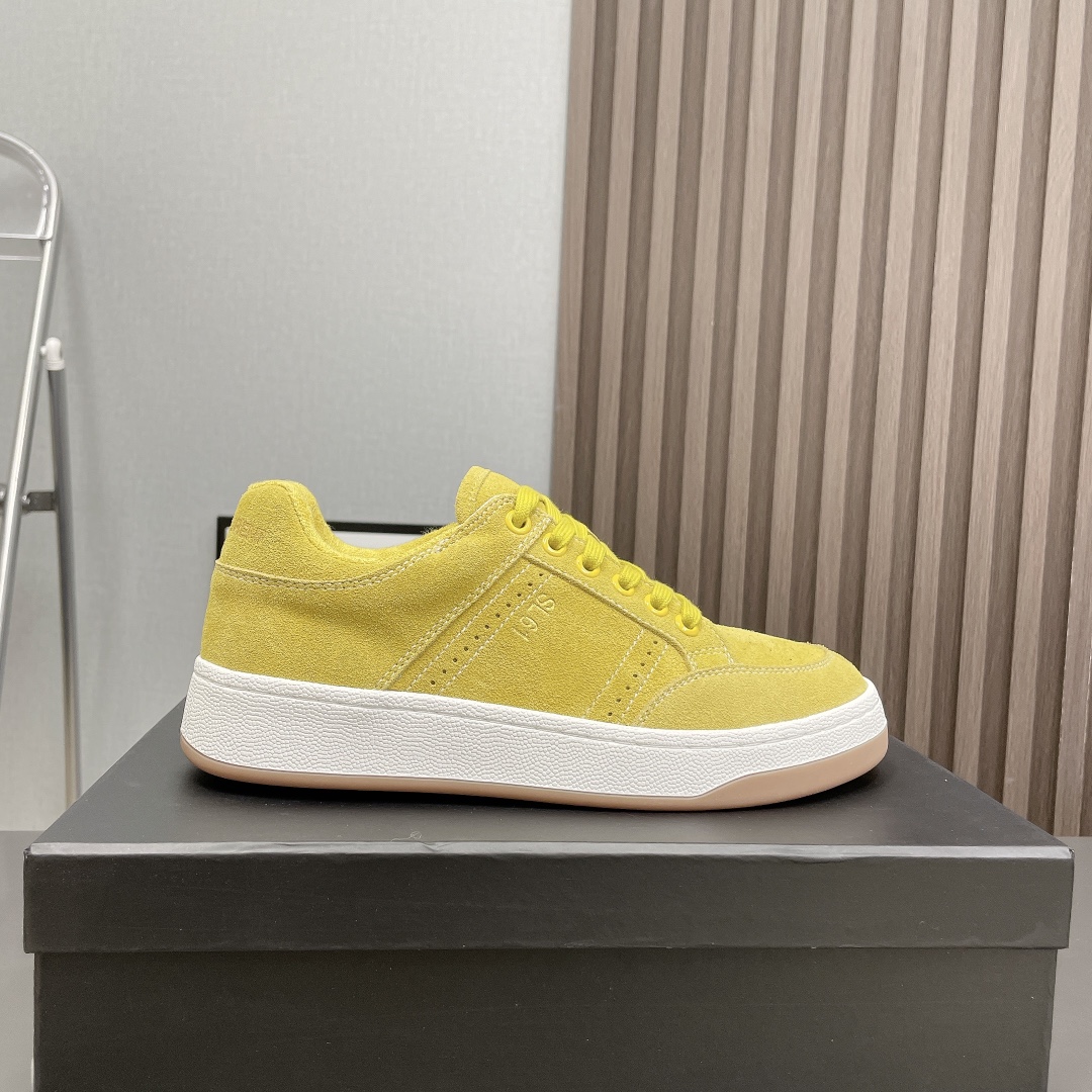 YSL Saint Laurent SL61 Low-Top Sneakers Yellow