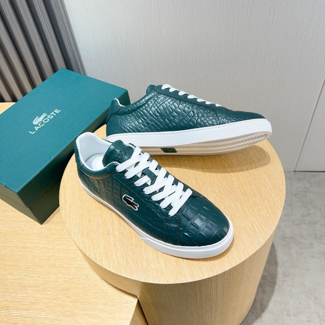Lacoste Classic Croc-Embossed Sneakers Green