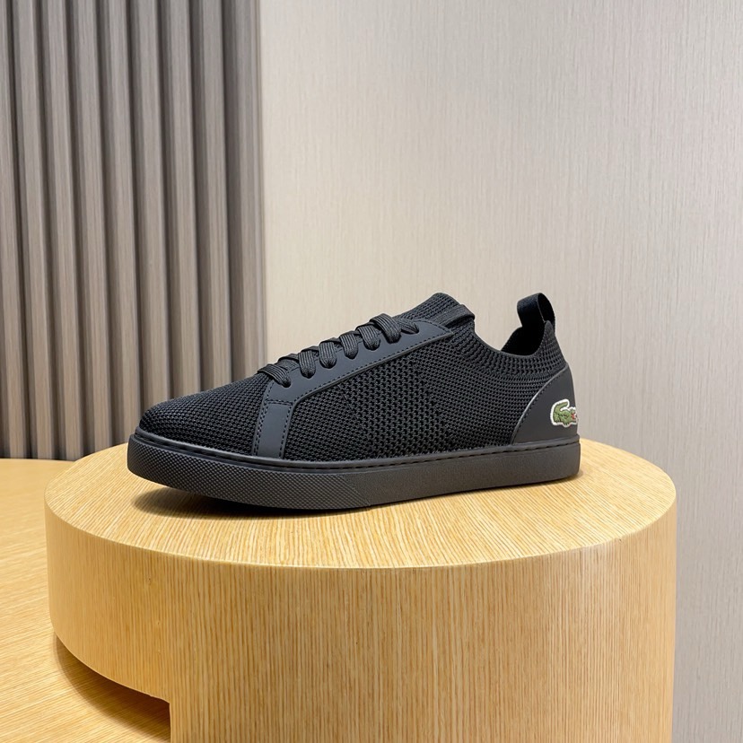 Lacoste Classic Knit Low-Top Sneakers Black