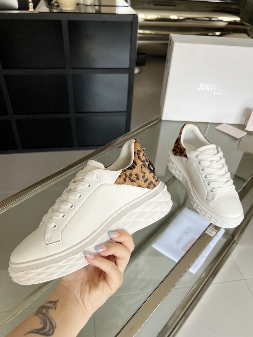 Jimmy Choo Diamond Sneakers White