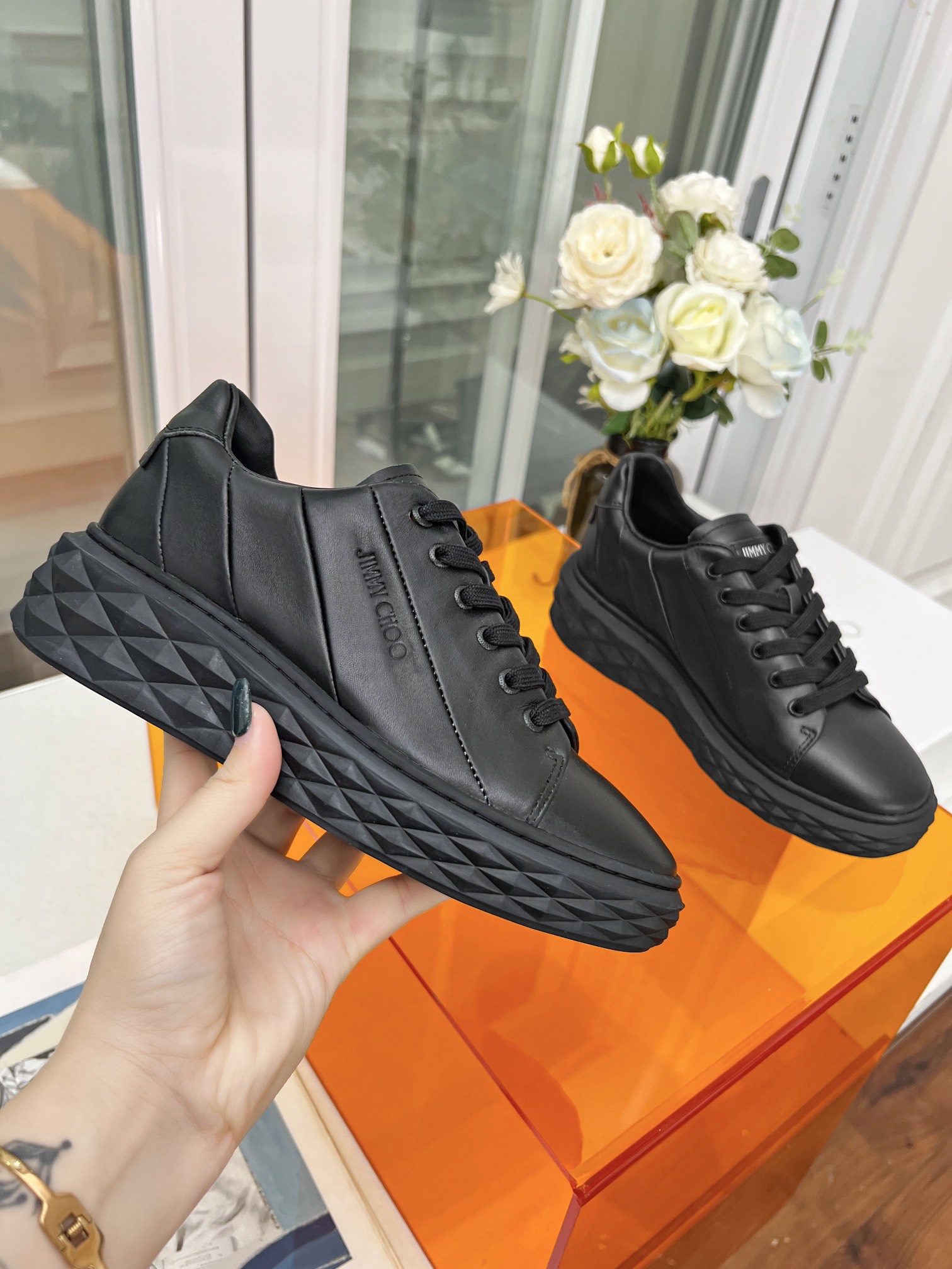Jimmy Choo Diamond Sneakers Black