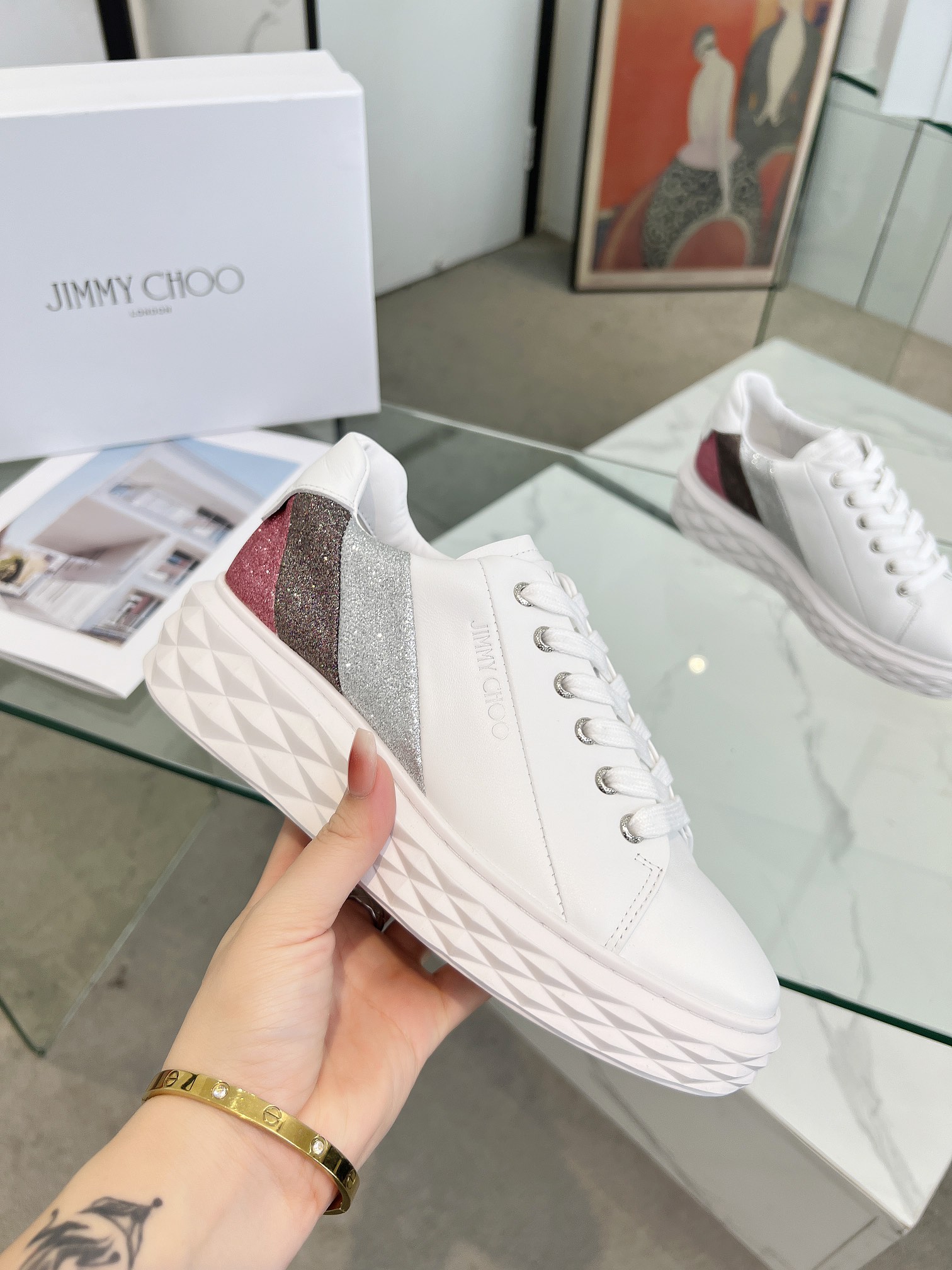 Jimmy Choo Diamond Sneakers Multicolor