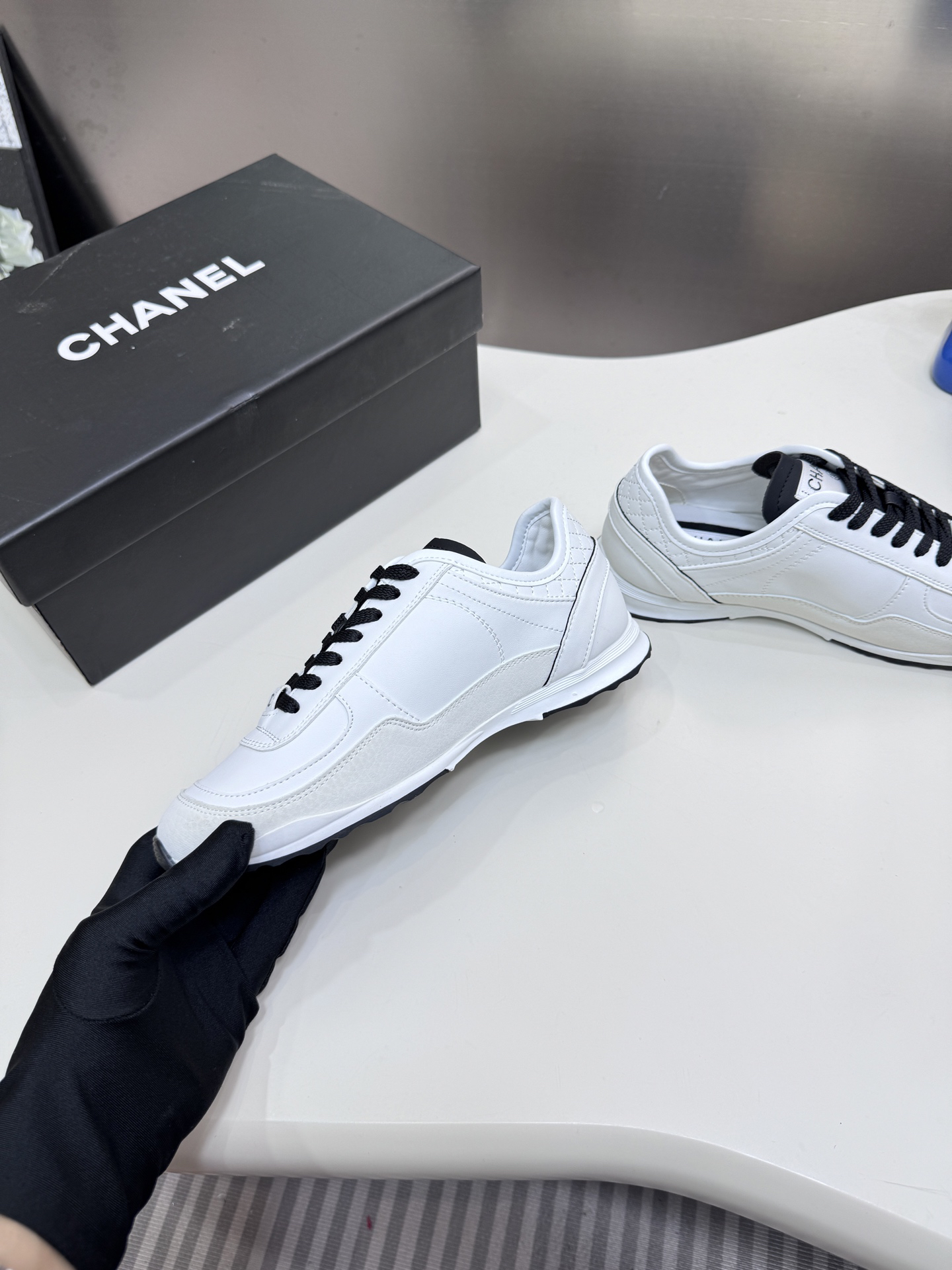 Chanel Platform Panda Sneakers White/Black