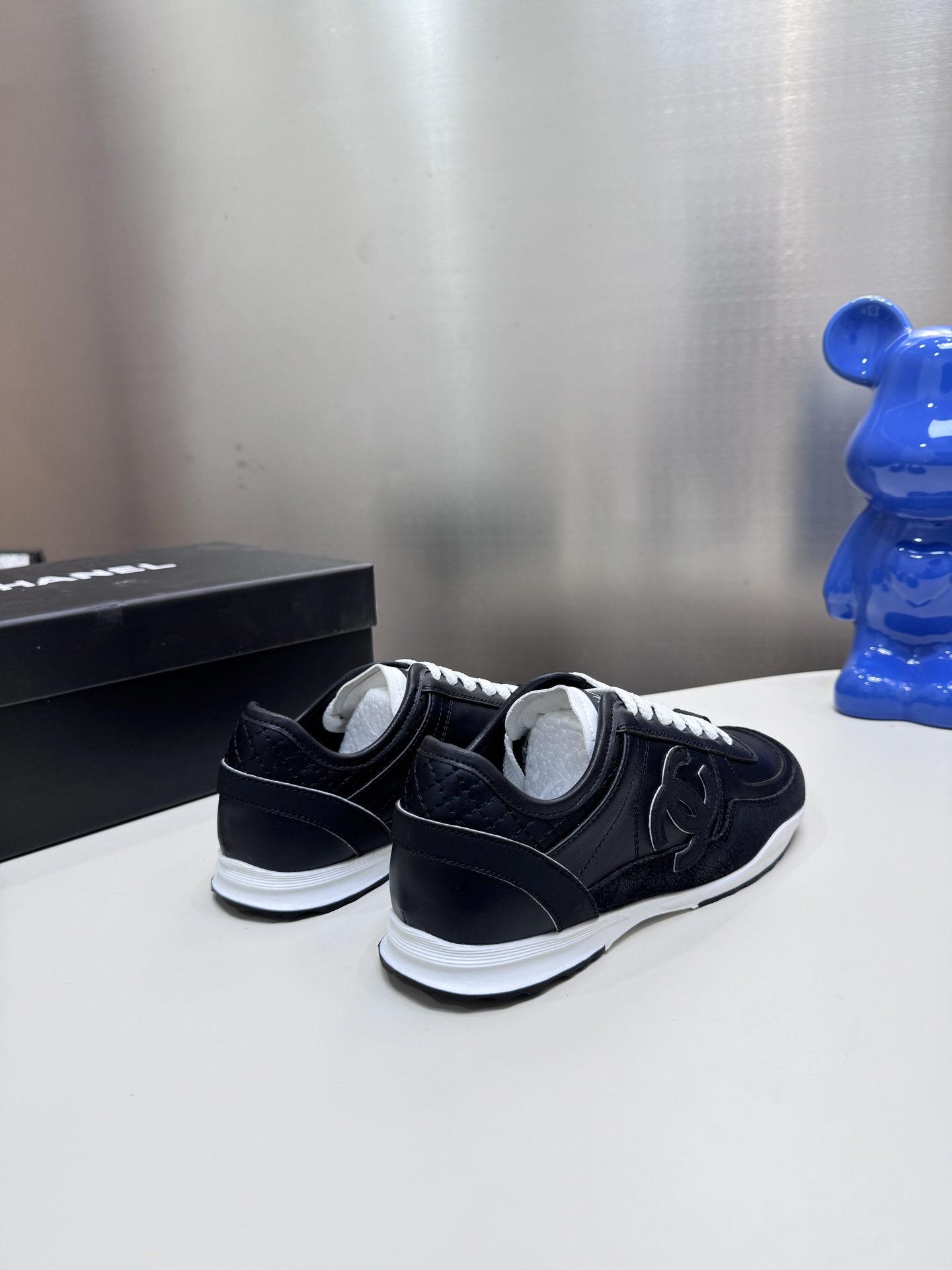 Chanel Platform Panda Sneakers Black