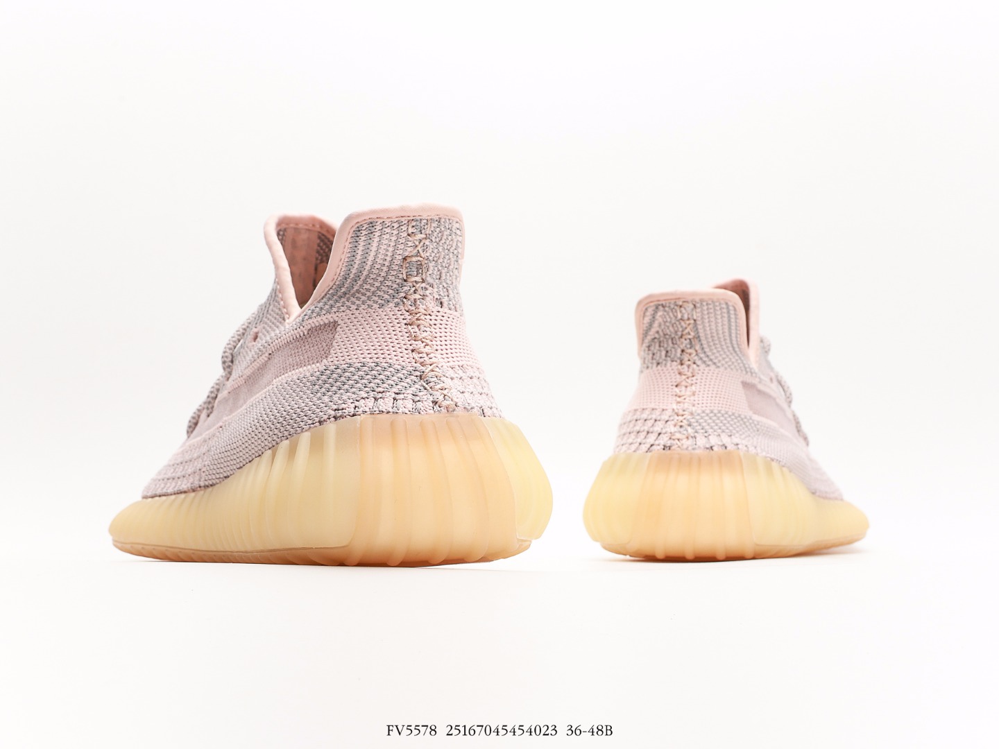 Adidas Yeezy Boost 350 V2 Synth Sneakers Pink Grey