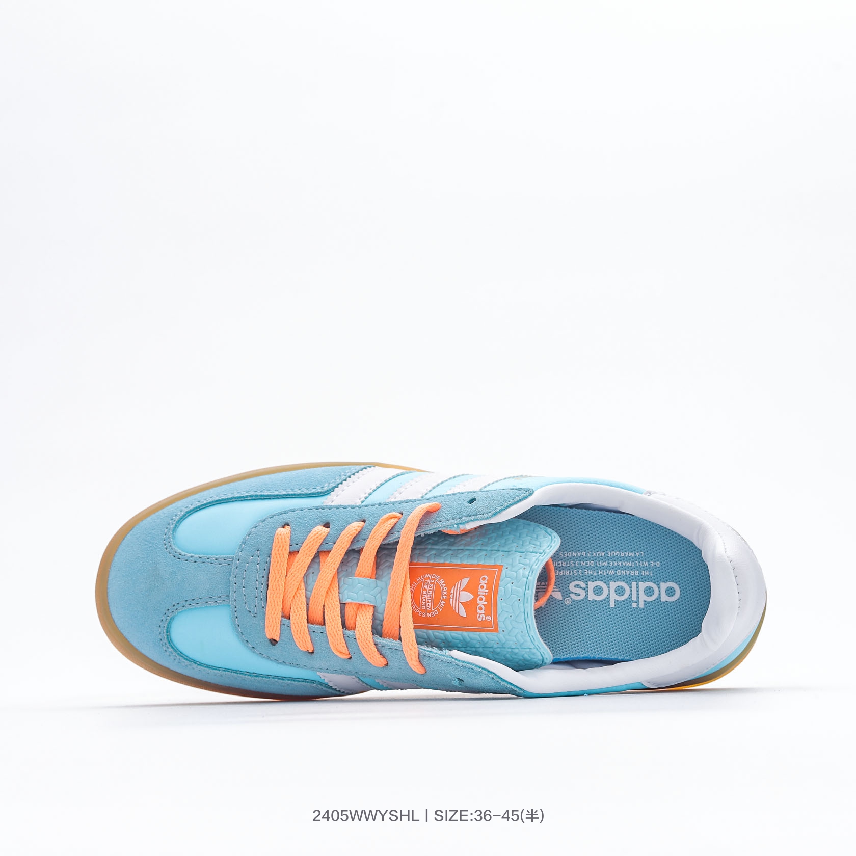 Adidas Gazelle Indoor Low Sneakers Aqua Blue/Orange