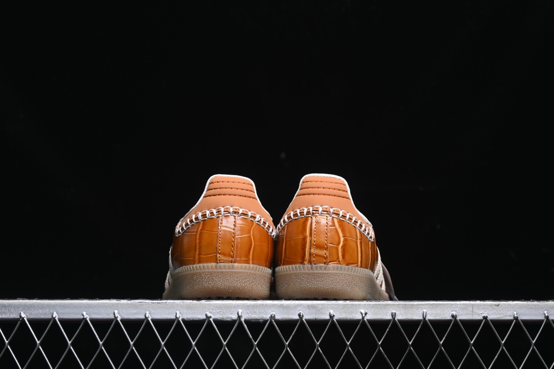 Adidas Originals Samba Wales Bonner Croc-Embossed Sneakers Brown