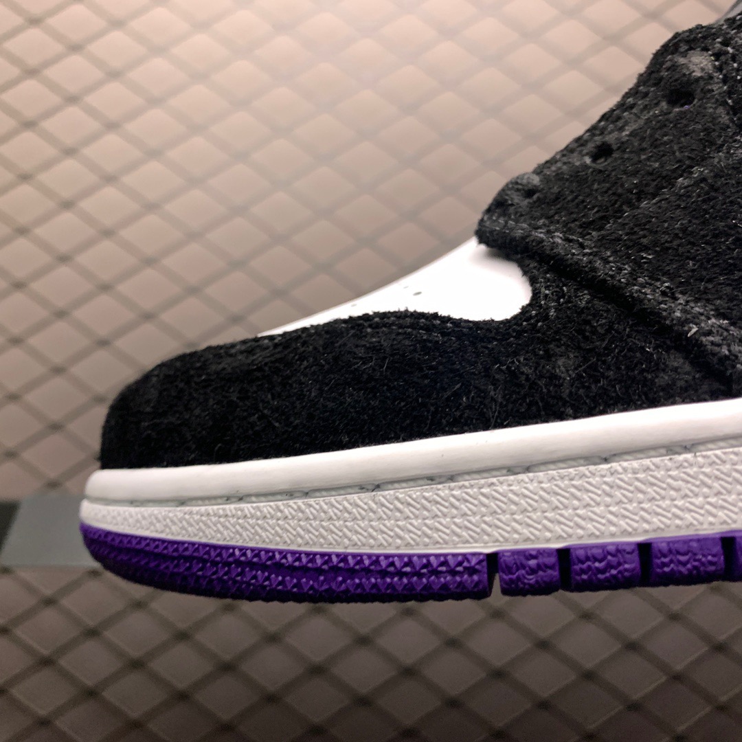 Jordan 1 Mid Purple Suede Sneakers Purple