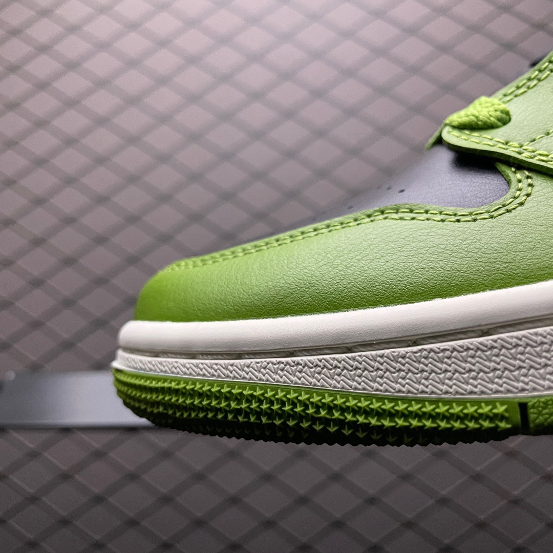 Jordan 1 Mid Leather Sneakers Lime Green/Black