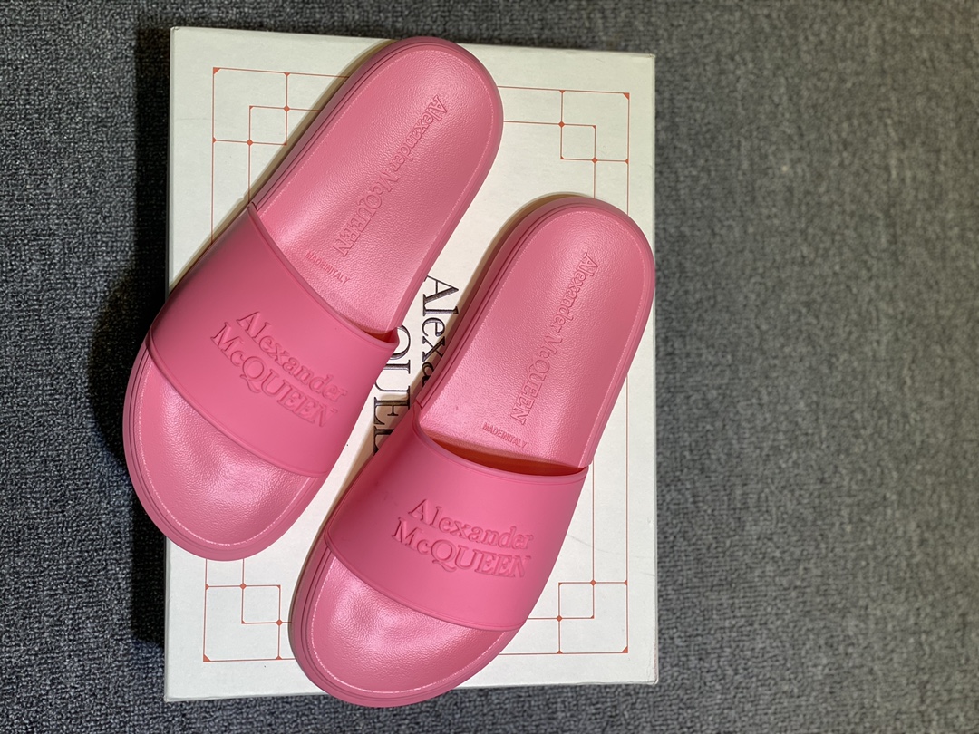 Alexander McQueen Logo Slides Pink