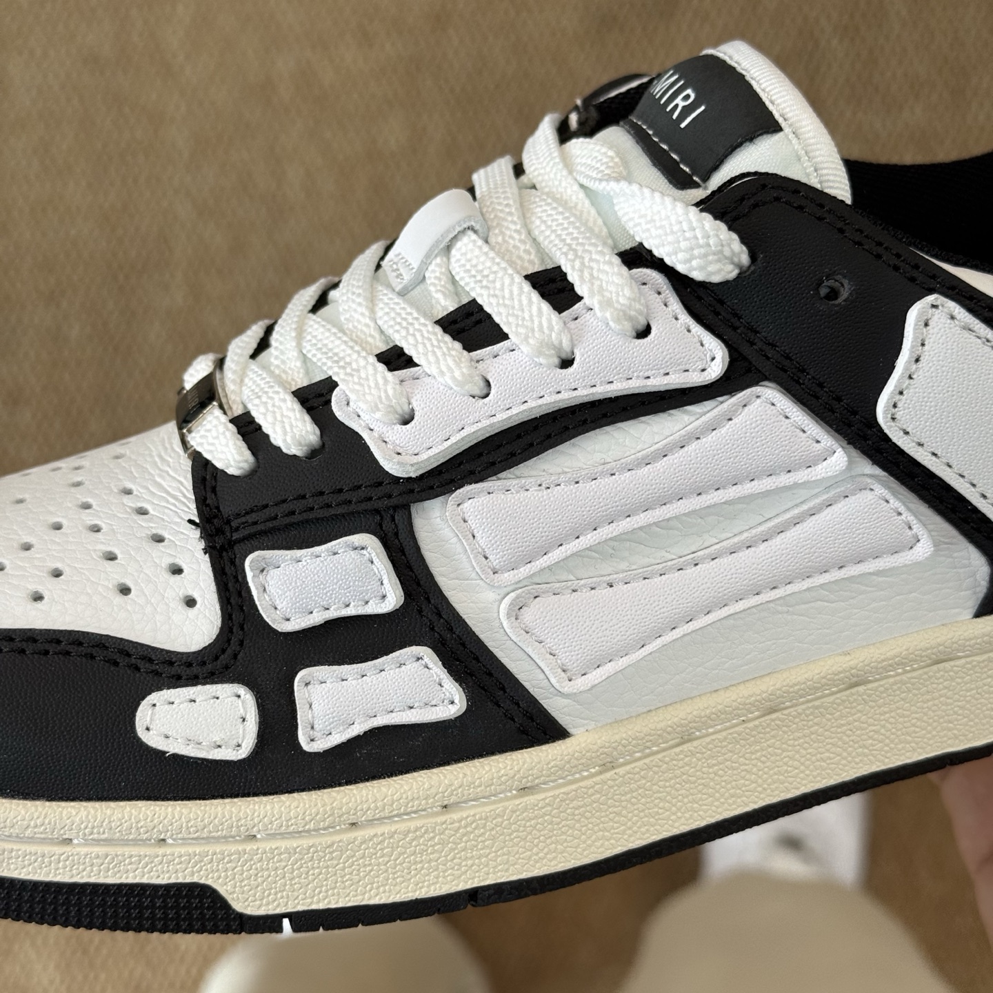 AMIRI Skel Top Low Bone Sneakers Black/White