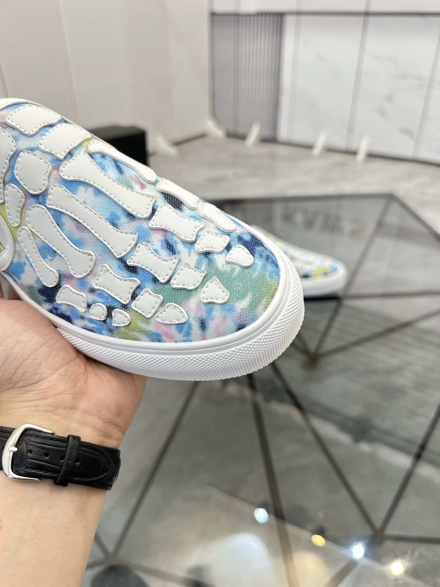 Amiri Skeleton Slip-On Sneakers Multicolor
