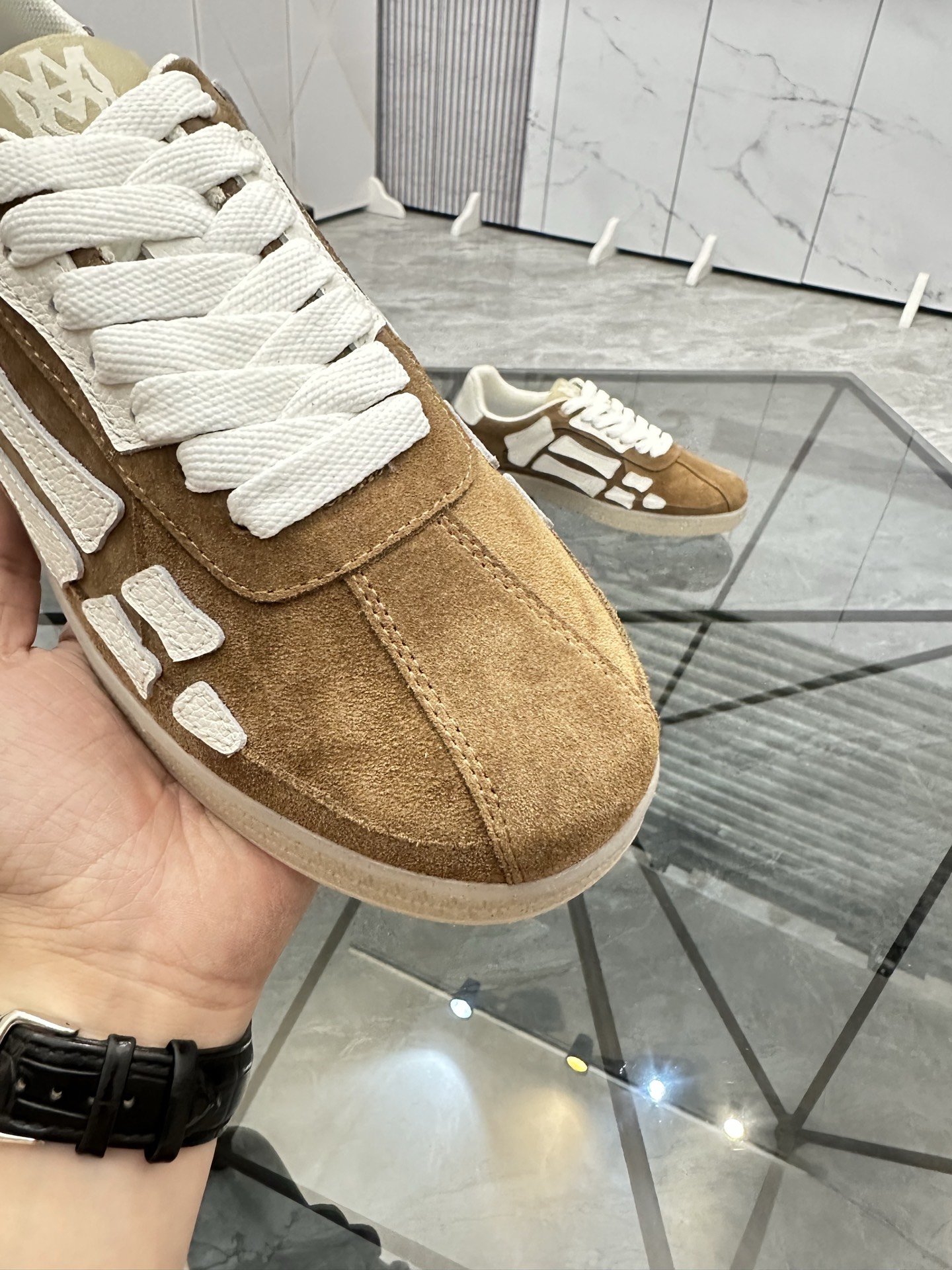 AMIRI Low-Top Suede Sneakers Brown