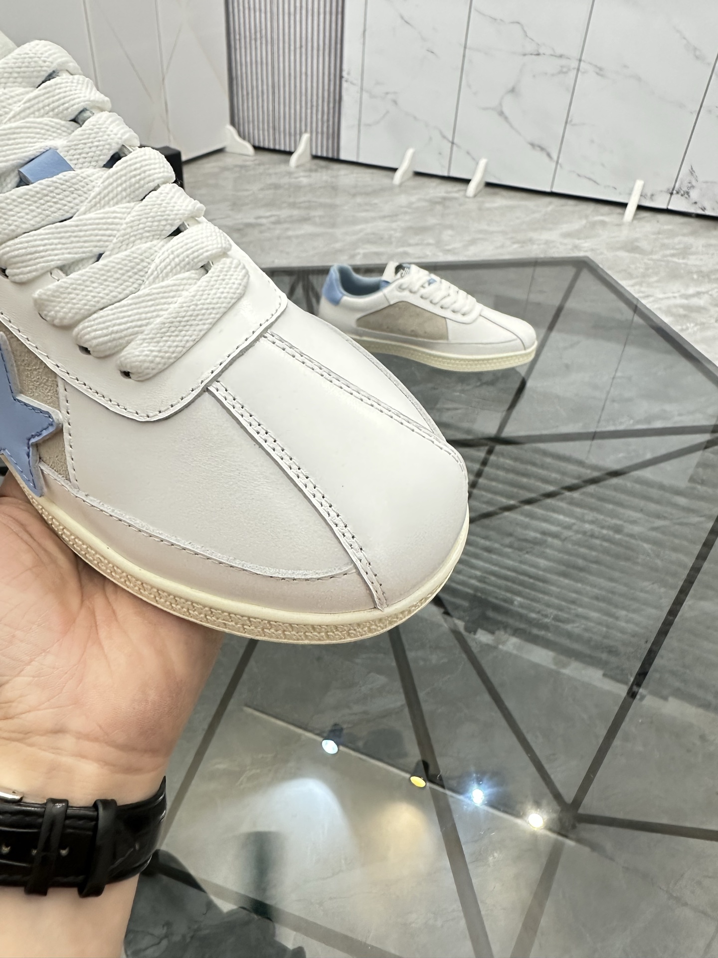 Amiri Star Low-Top Sneakers White/Blue