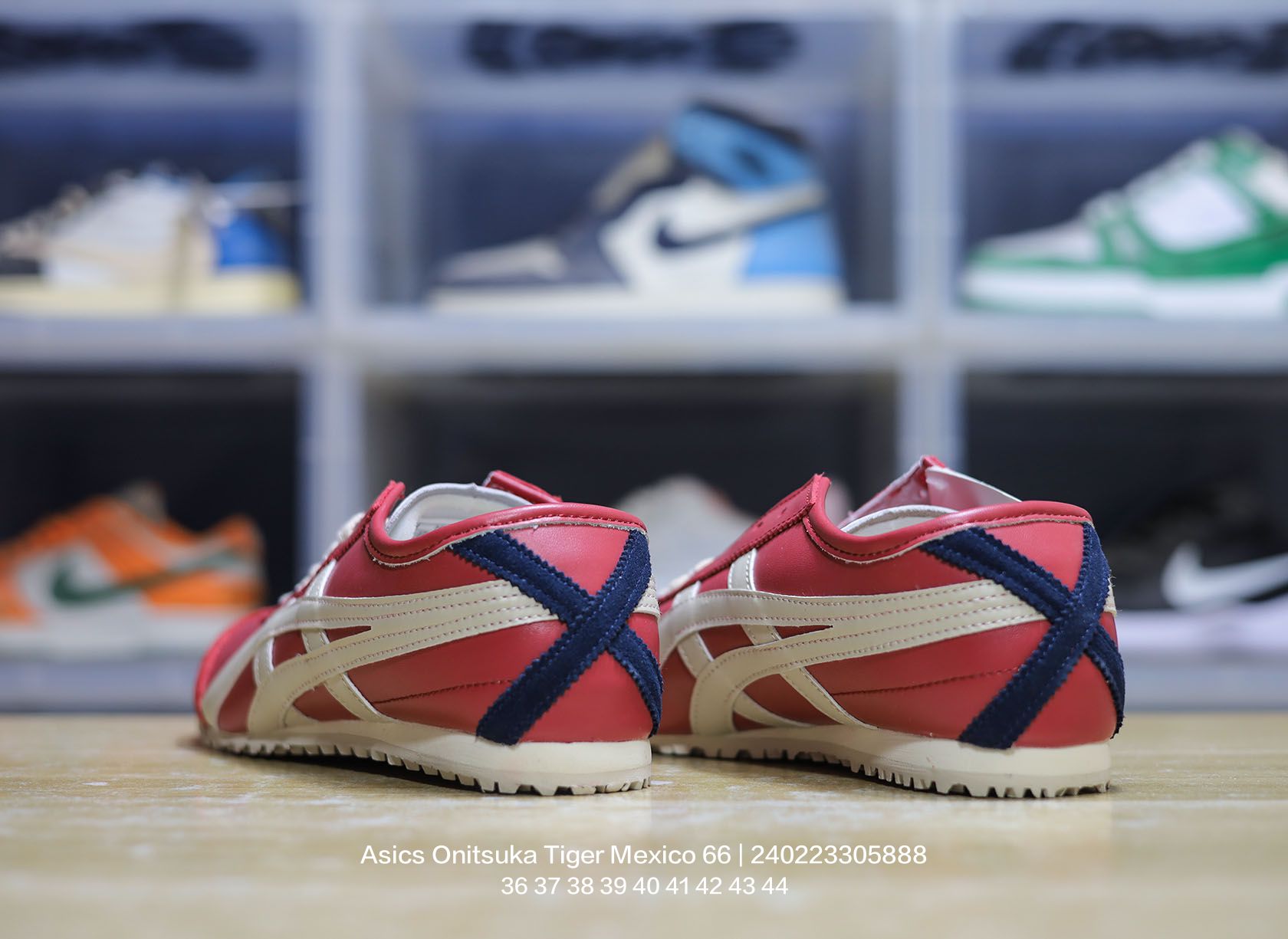 Asics Onitsuka Tiger Mexico 66 Leather Sneakers Red