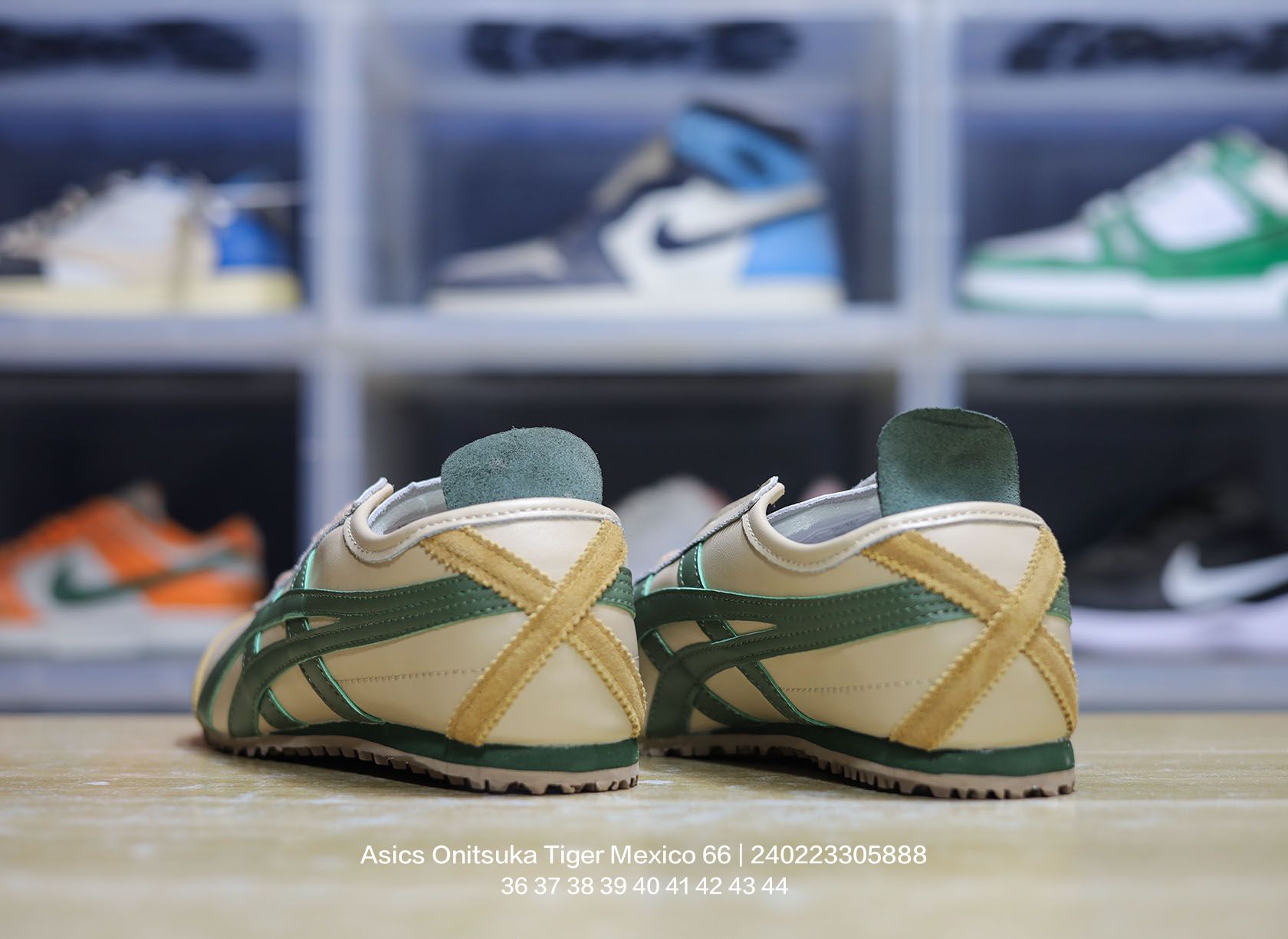 Asics Onitsuka Tiger Mexico 66 Leather Sneakers Green/Beige