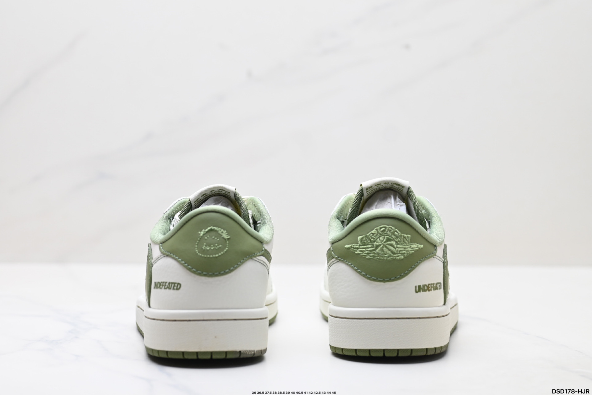Nike Air Jordan 1 Low Undefeated Custom White Green