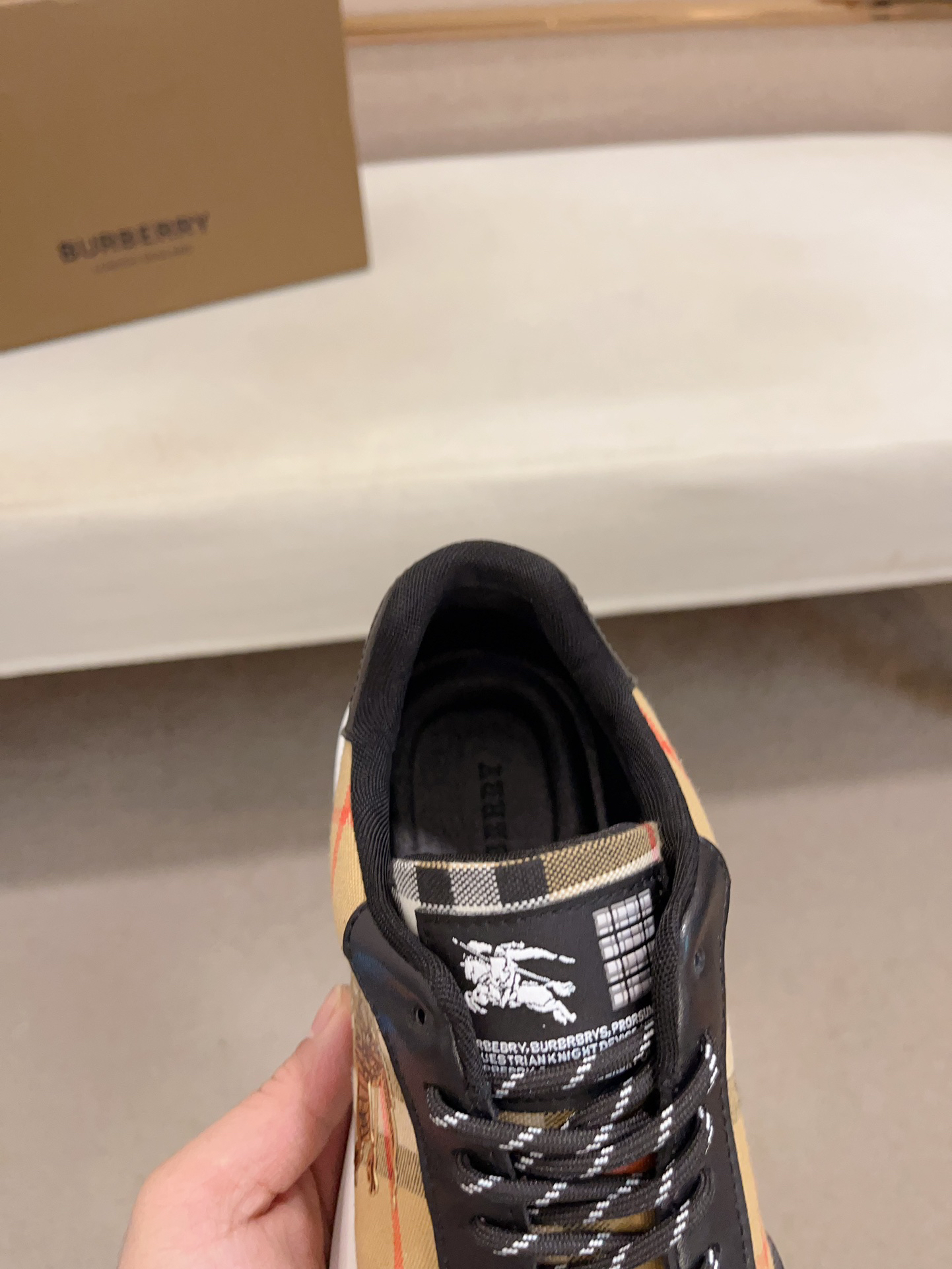 Burberry Vintage Check Runner Sneakers Khaki