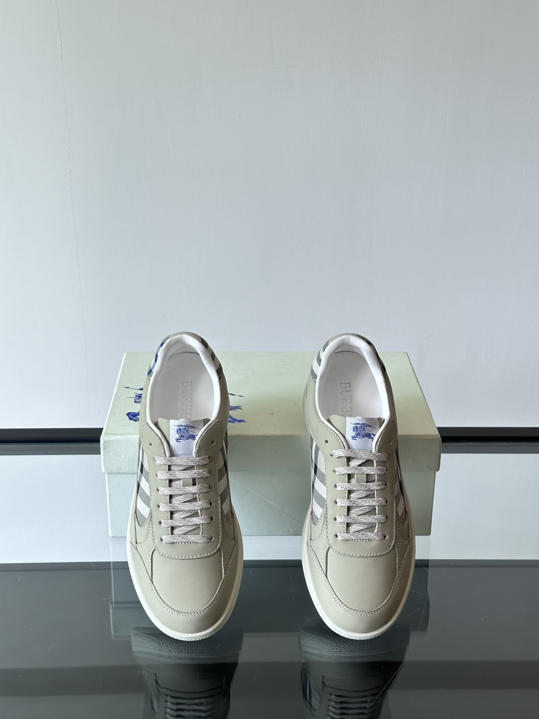 Burberry Vintage Check Low-Top Sneakers Beige