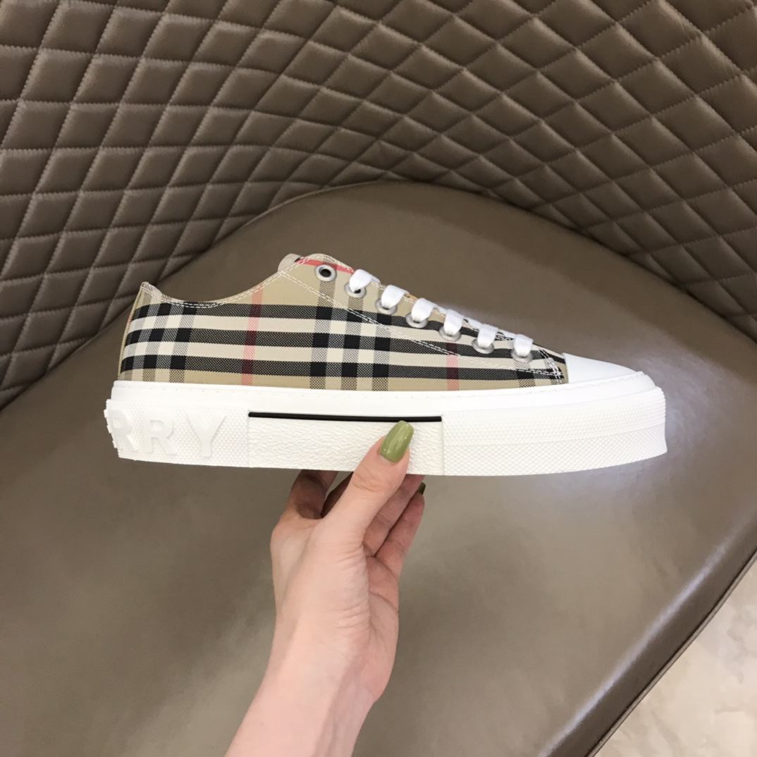 Burberry Vintage Check Low-Top Sneakers Beige
