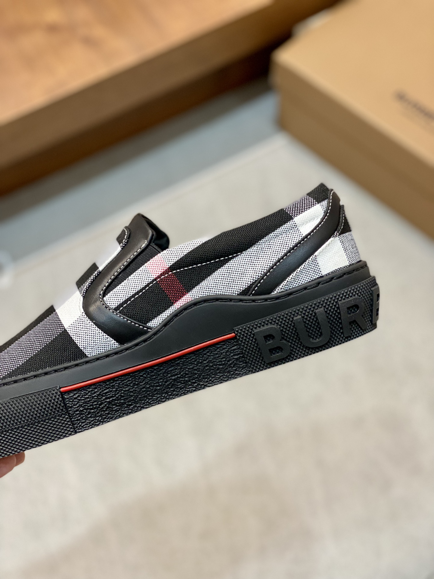 Burberry Check Slip-On Sneakers Multi