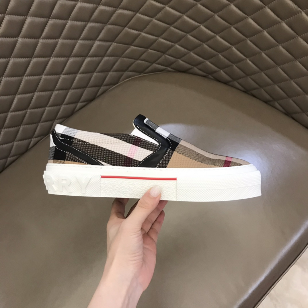 Burberry Vintage Check Slip-On Sneakers Khaki