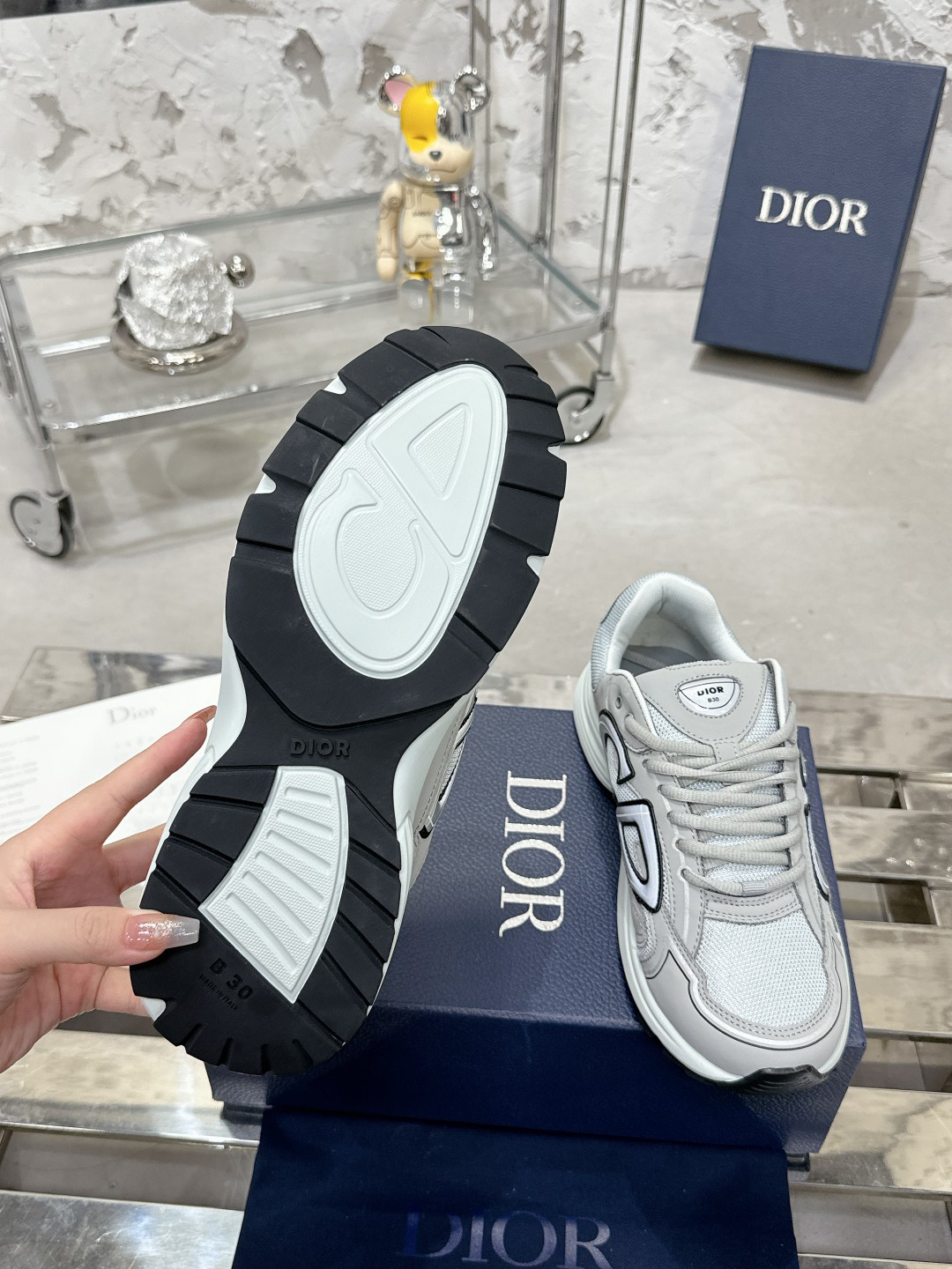 Dior B30 Reflective Dad Sneakers Grey