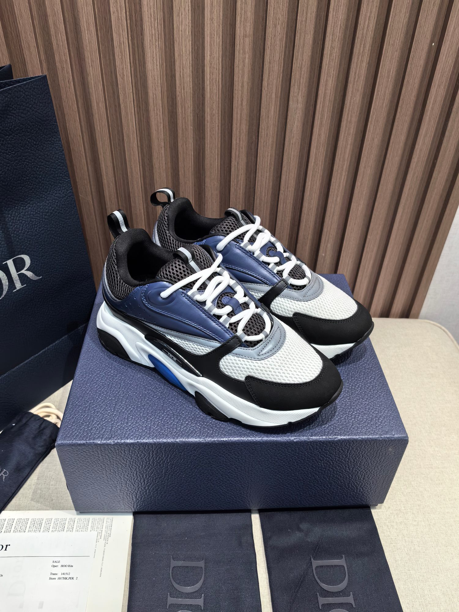 Dior B22 Low-Top Chunky Sneakers Blue