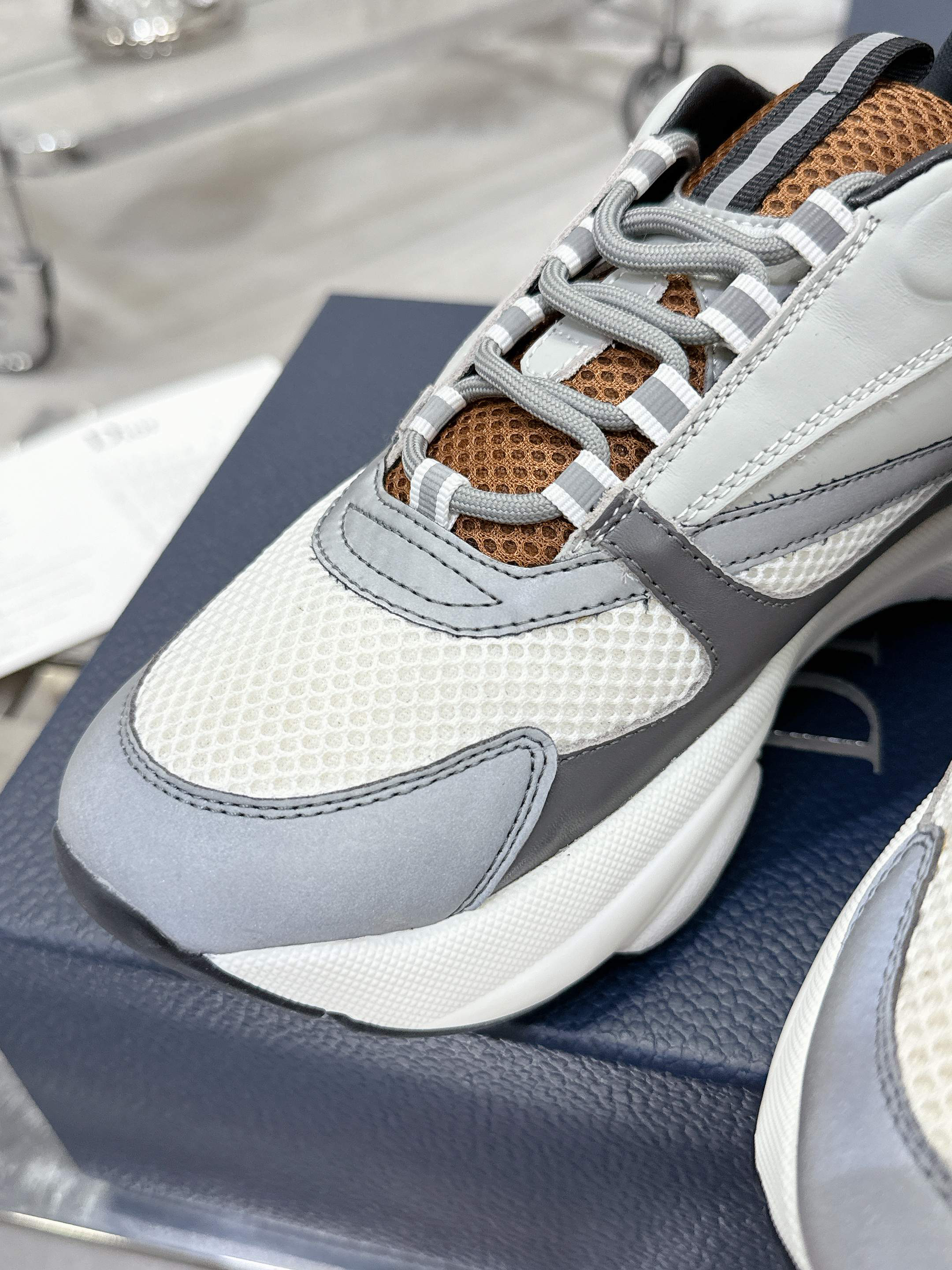 Dior B22 Mesh Casual Sneakers Grey