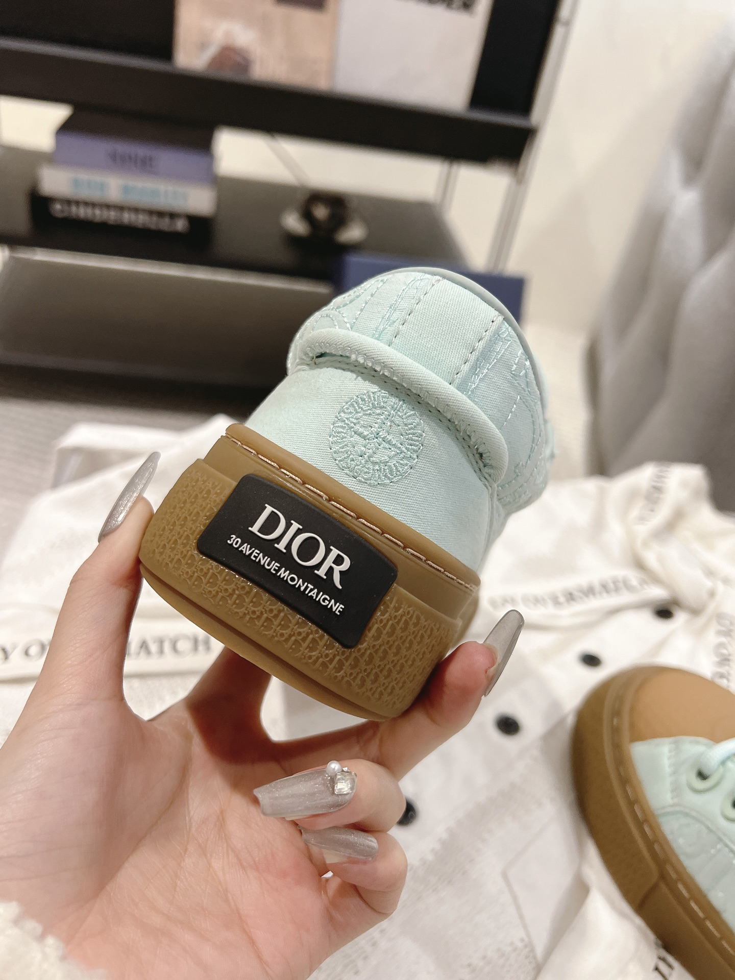 Dior B33 Low-Top Sneakers Mint