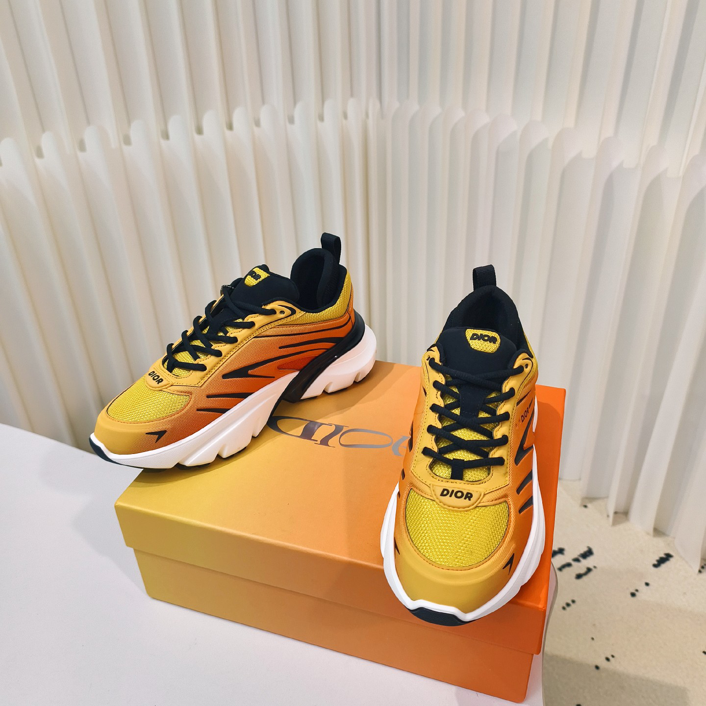 Dior B44 Blade Chunky Sneakers Yellow/Orange