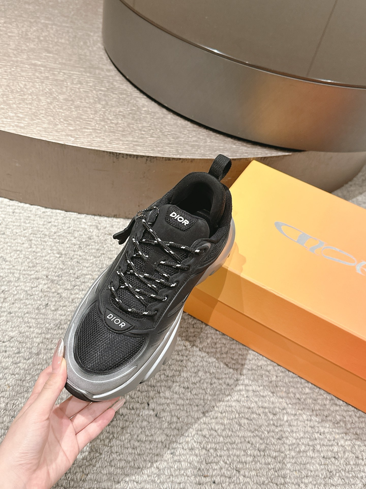 Dior B44 Dad Sneakers Black/Silver
