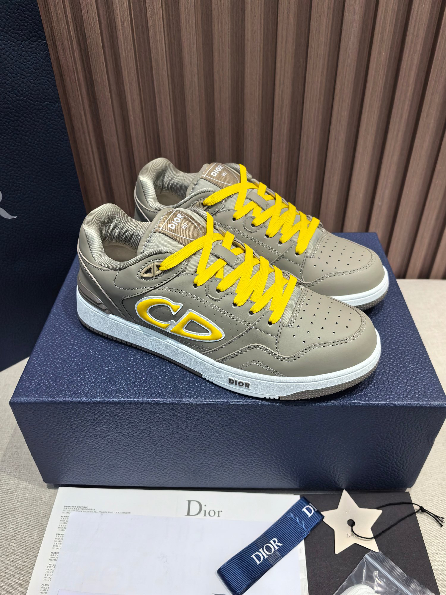 Dior B57 x Stone Island Low Sneakers Grey/Yellow