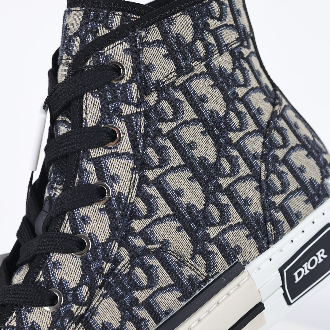 Dior B23 Oblique High-Top Sneakers Navy