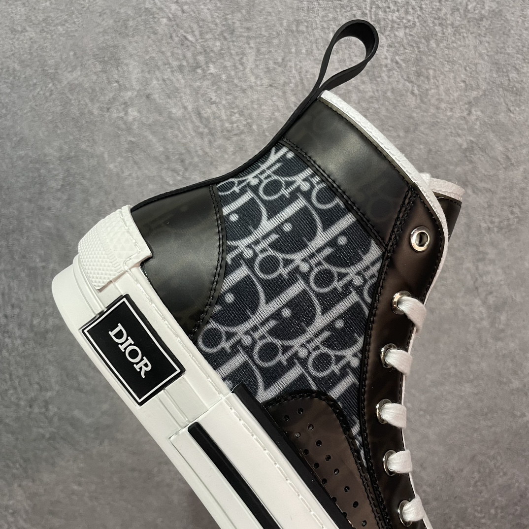 Dior B23 Oblique High-Top Sneakers Black/White