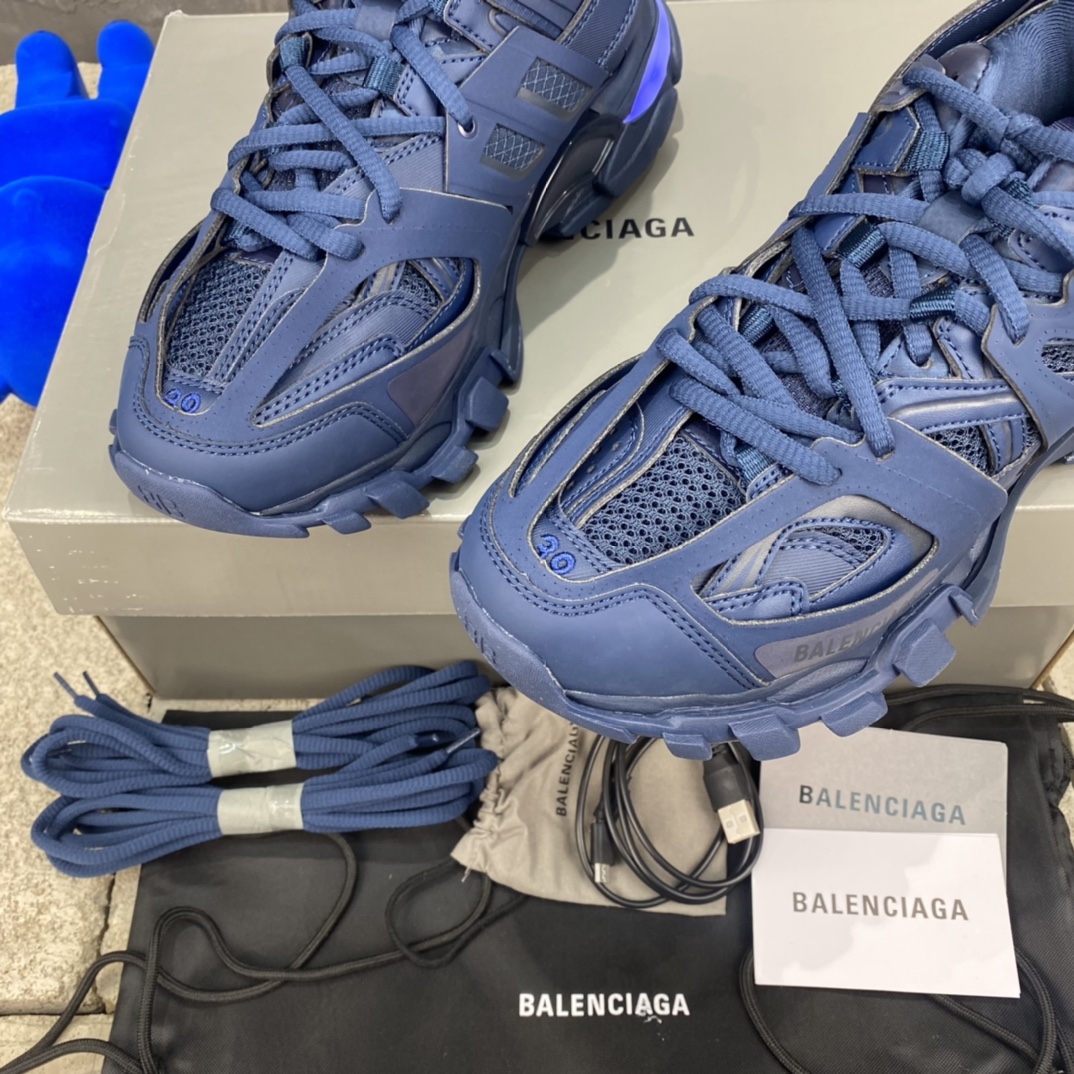 Balenciaga Track LED Trainer Sneakers Navy