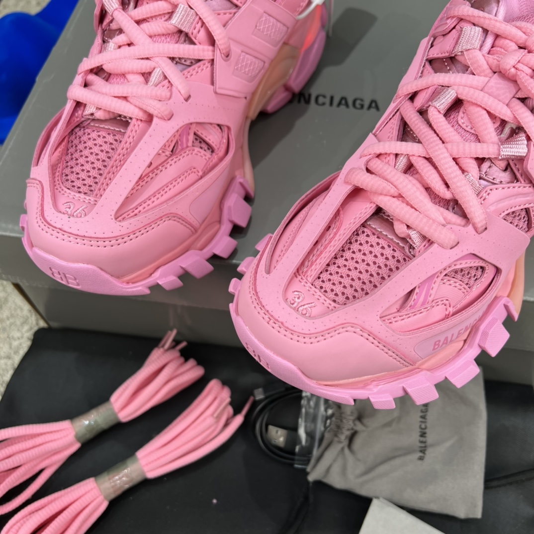 Balenciaga Track LED Trainers Pink