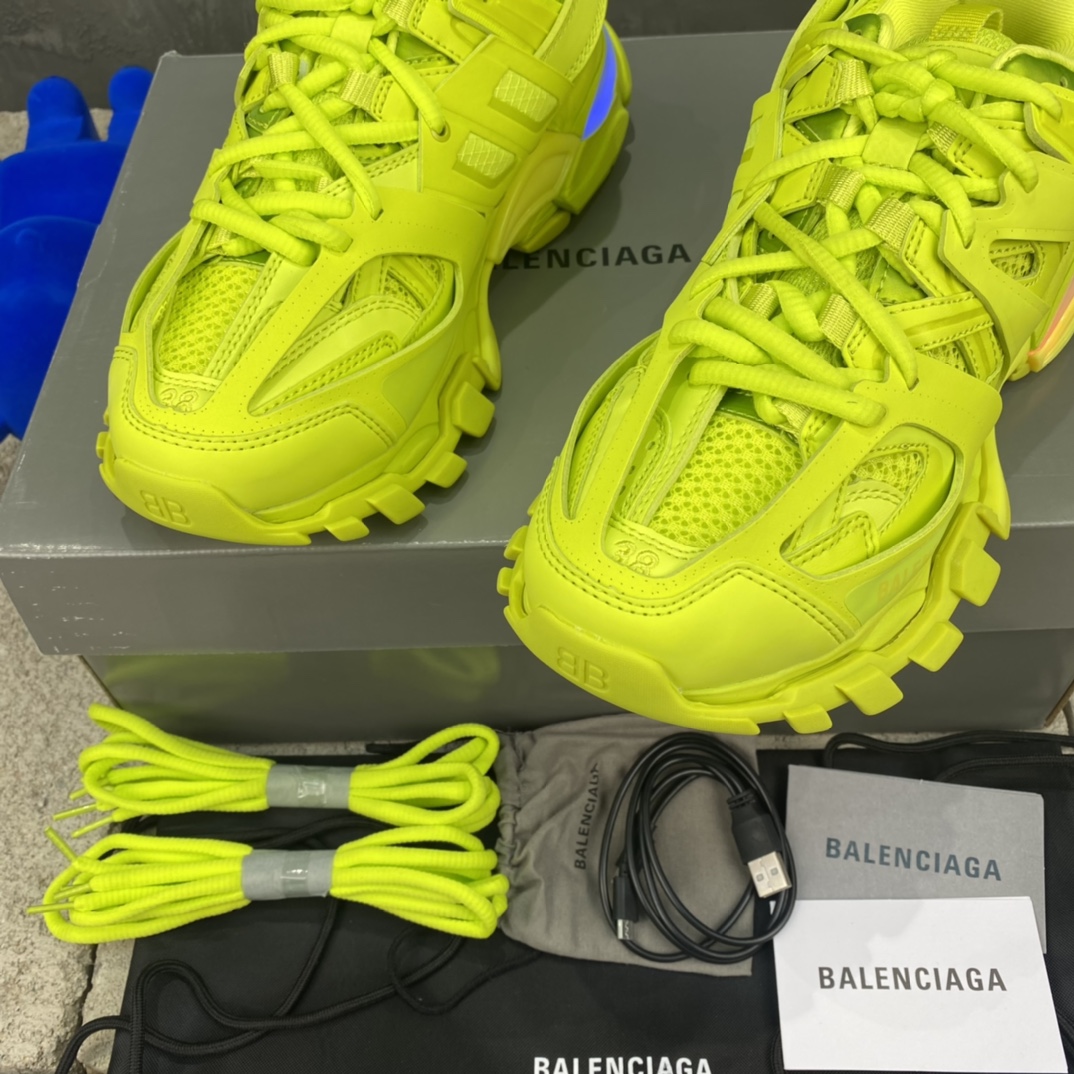 Balenciaga Track LED Sneakers Neon Yellow