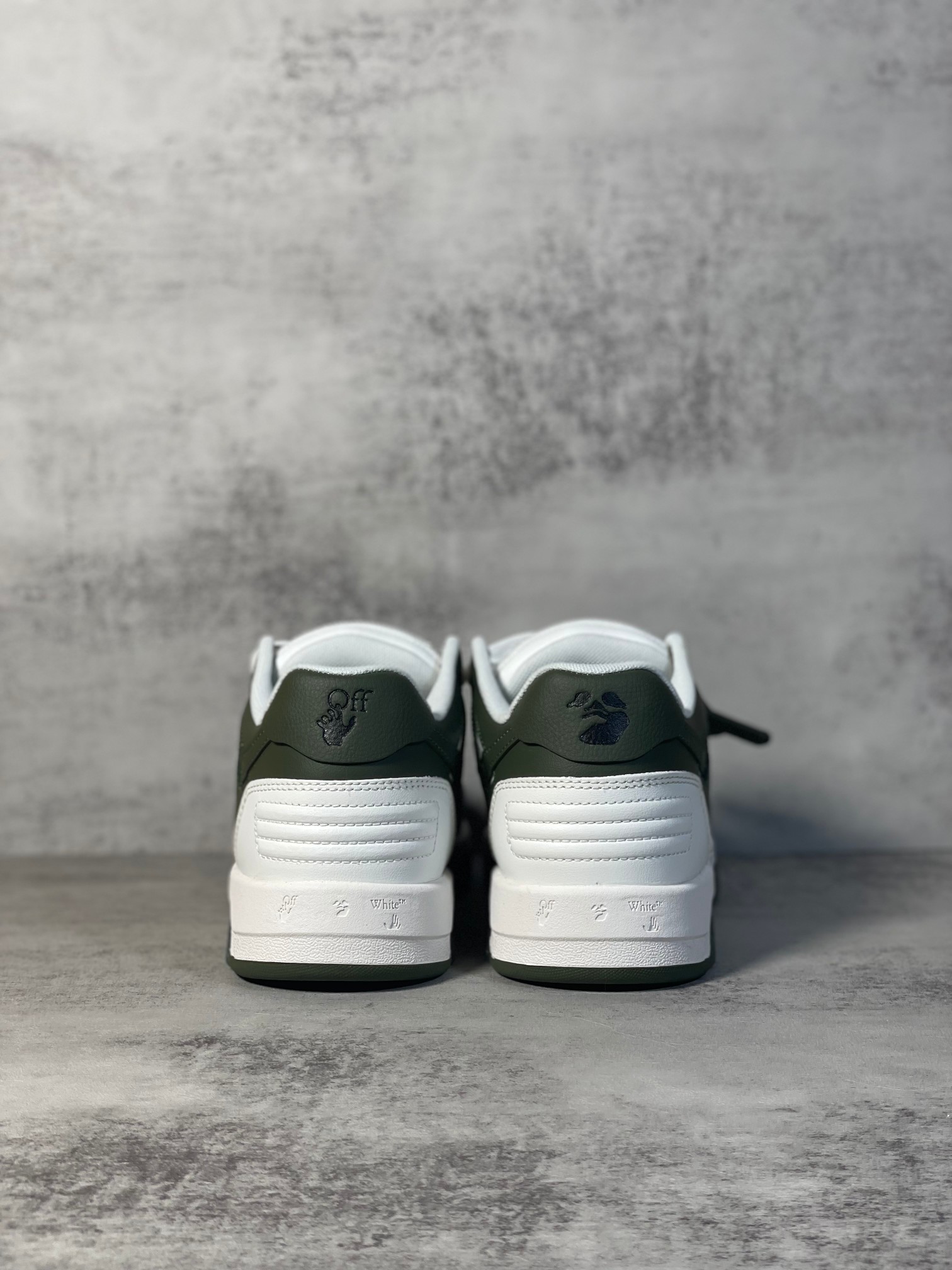 Off-White Out Of Office Low Sneakers Dark Green/White