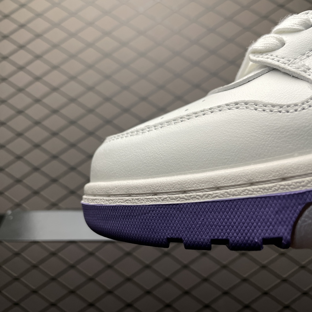 Off-White Out of Office Low-Top Leather Sneakers White/Purple