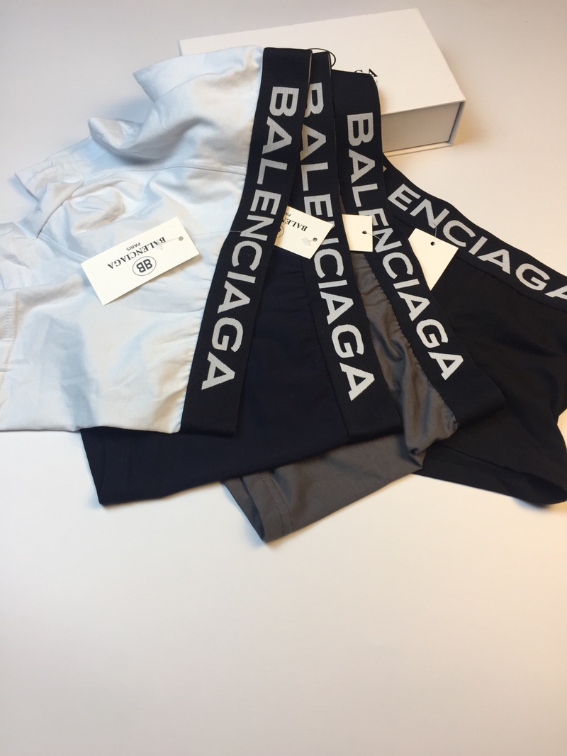 Balenciaga 3-Pack Modal Boxer Briefs Multicolor