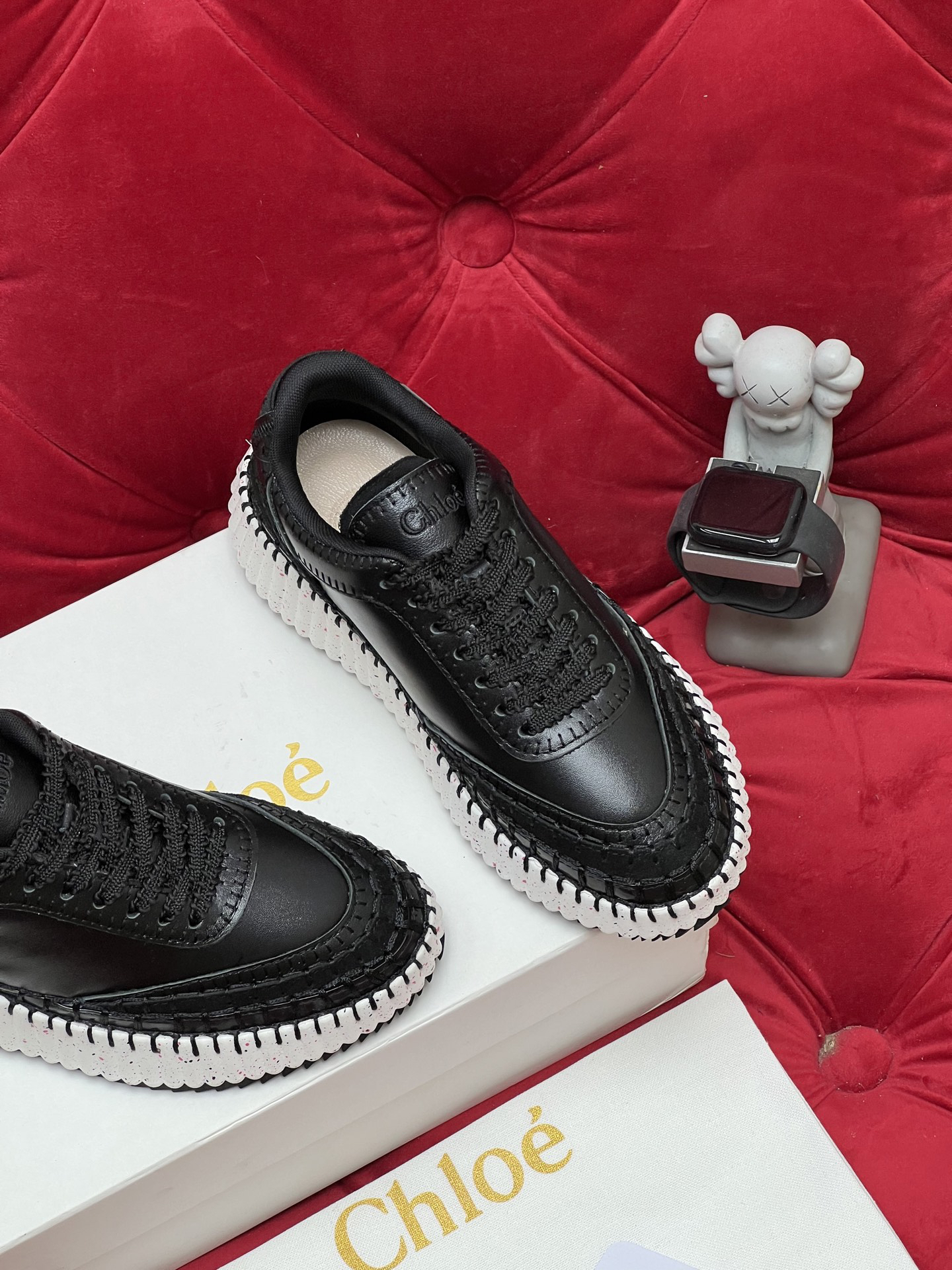 Chloe Platform Casual Sneakers Black