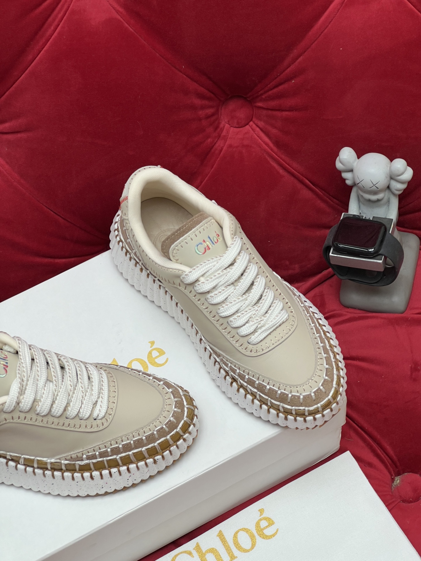 Chloe Chunky Casual Sneakers Beige