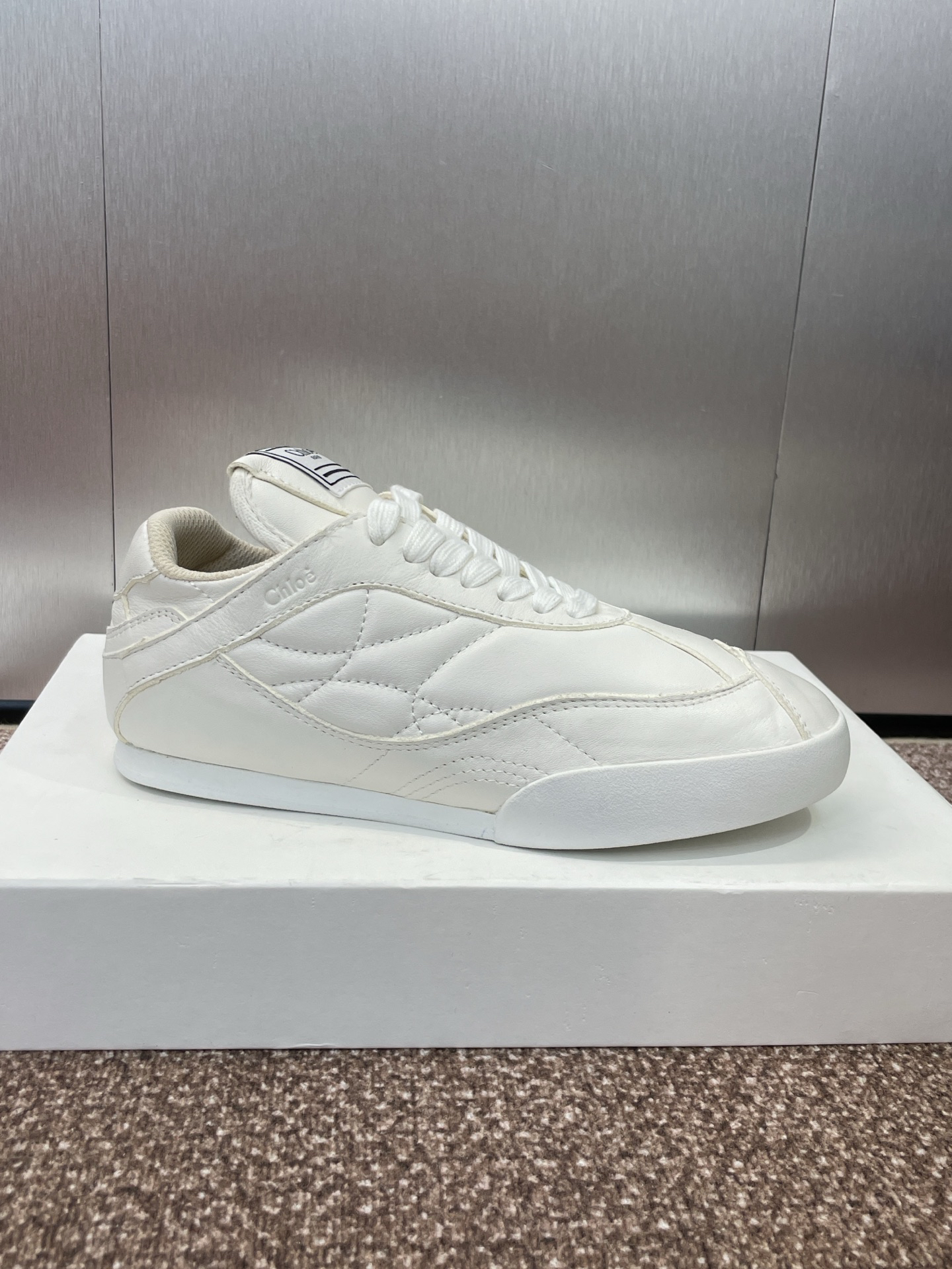 Chloe Runway Retro Trainers White