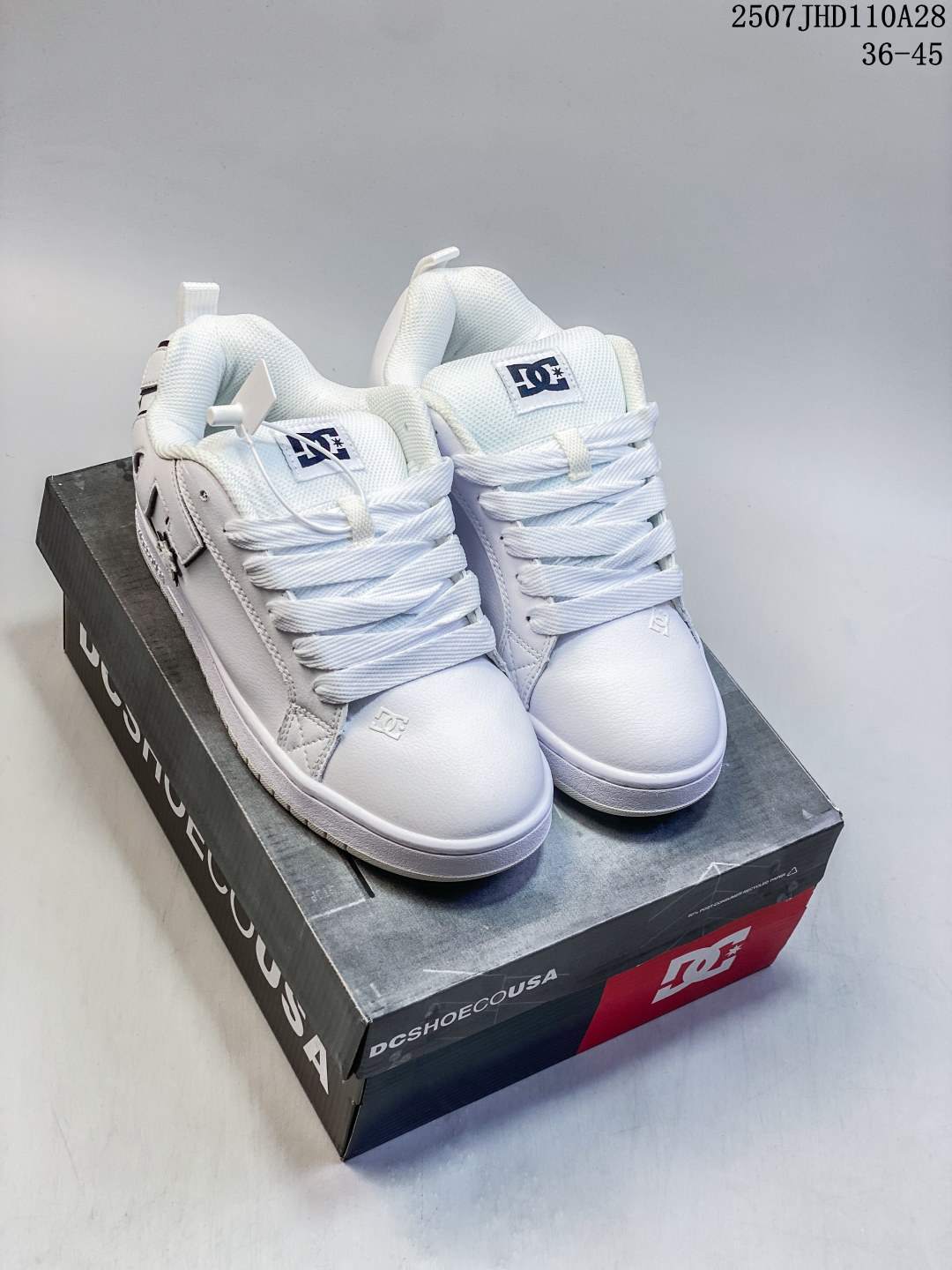 DC Shoes Leather Low-Top Sneaker White