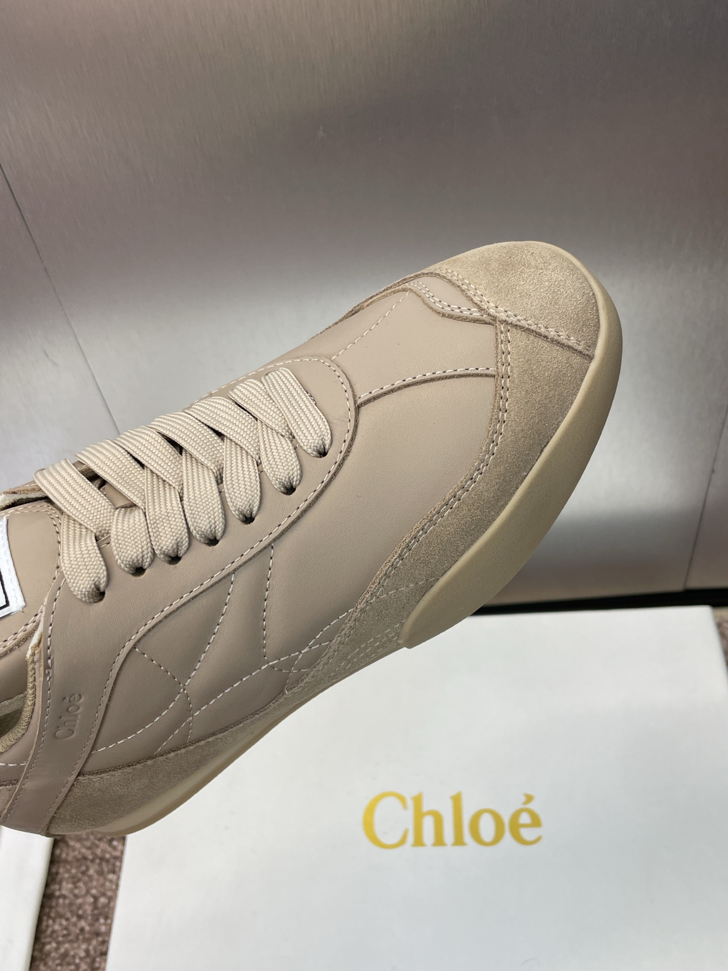 Chloe Runway Low-Top Sneakers Khaki