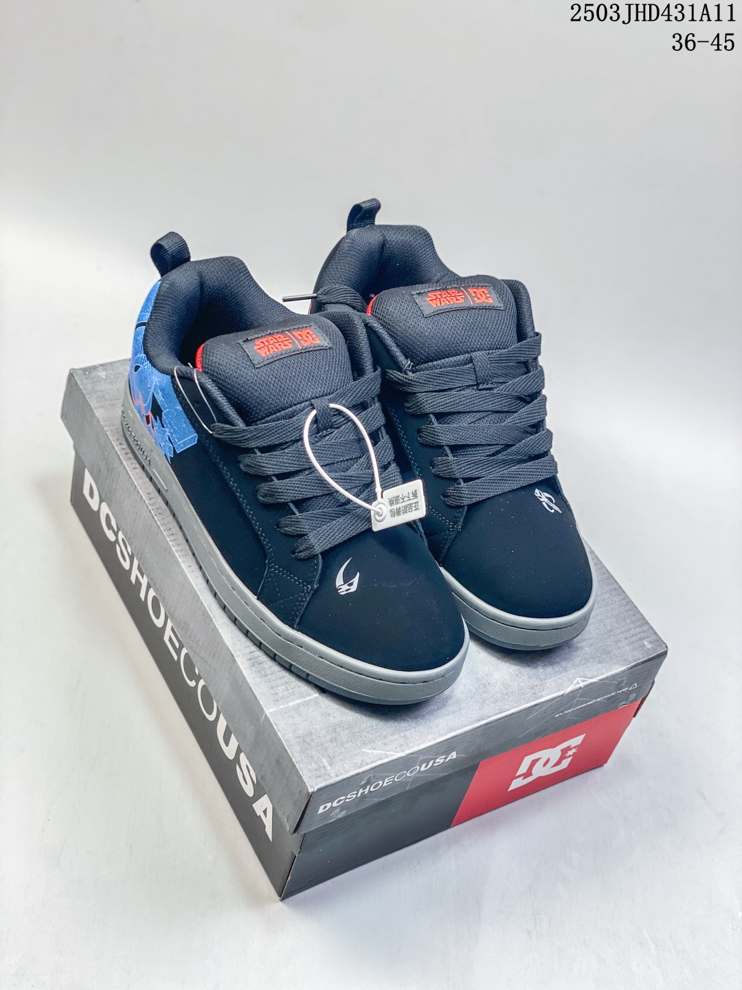 DC Shoes Low-Top Skate Sneakers Navy