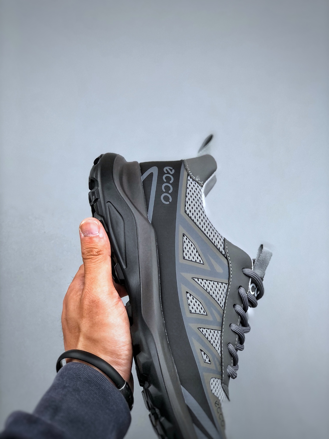 ECCO Breathable Trail Running Sneakers Gray