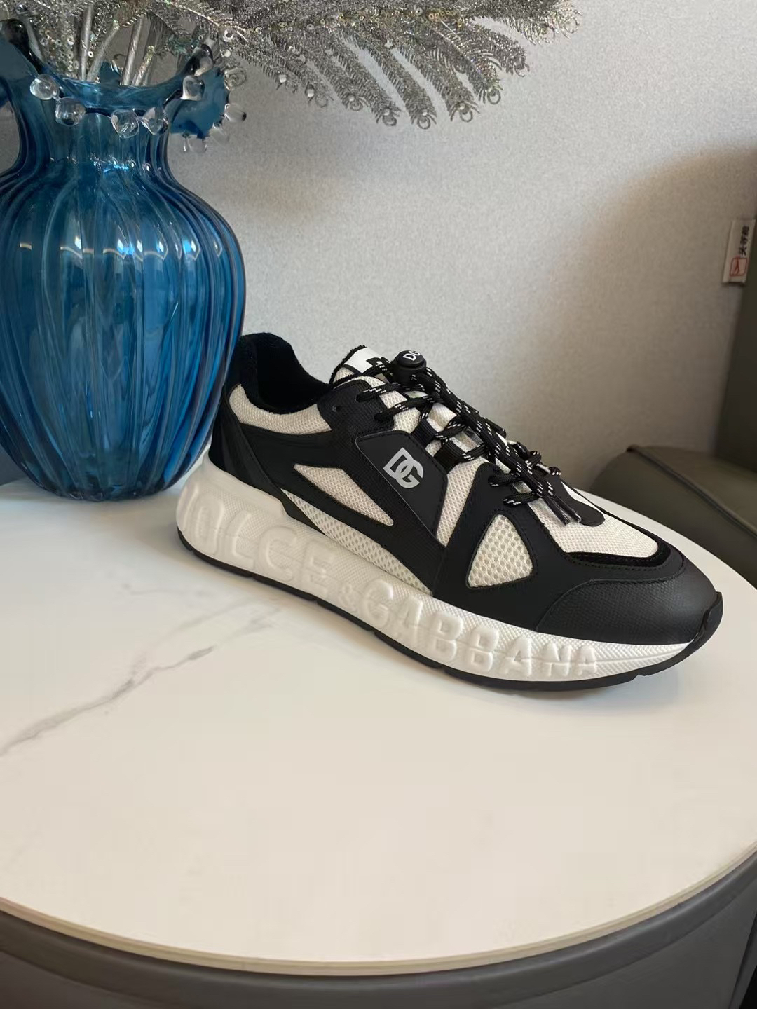 Dolce & Gabbana Mesh Sneakers Black/White